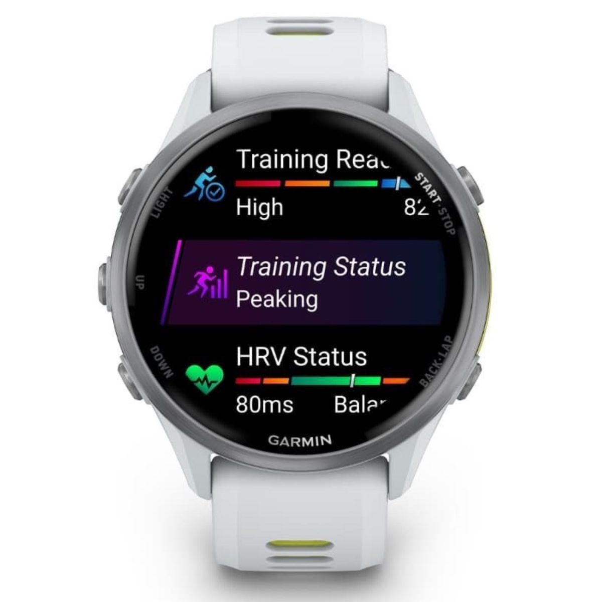 GARMIN 010-02969-11 Forerunner 970 Music Smartwatch, Άσπρο με Whitestone/Διάφανο Amp Yellow Λουράκι | Garmin| Image 4