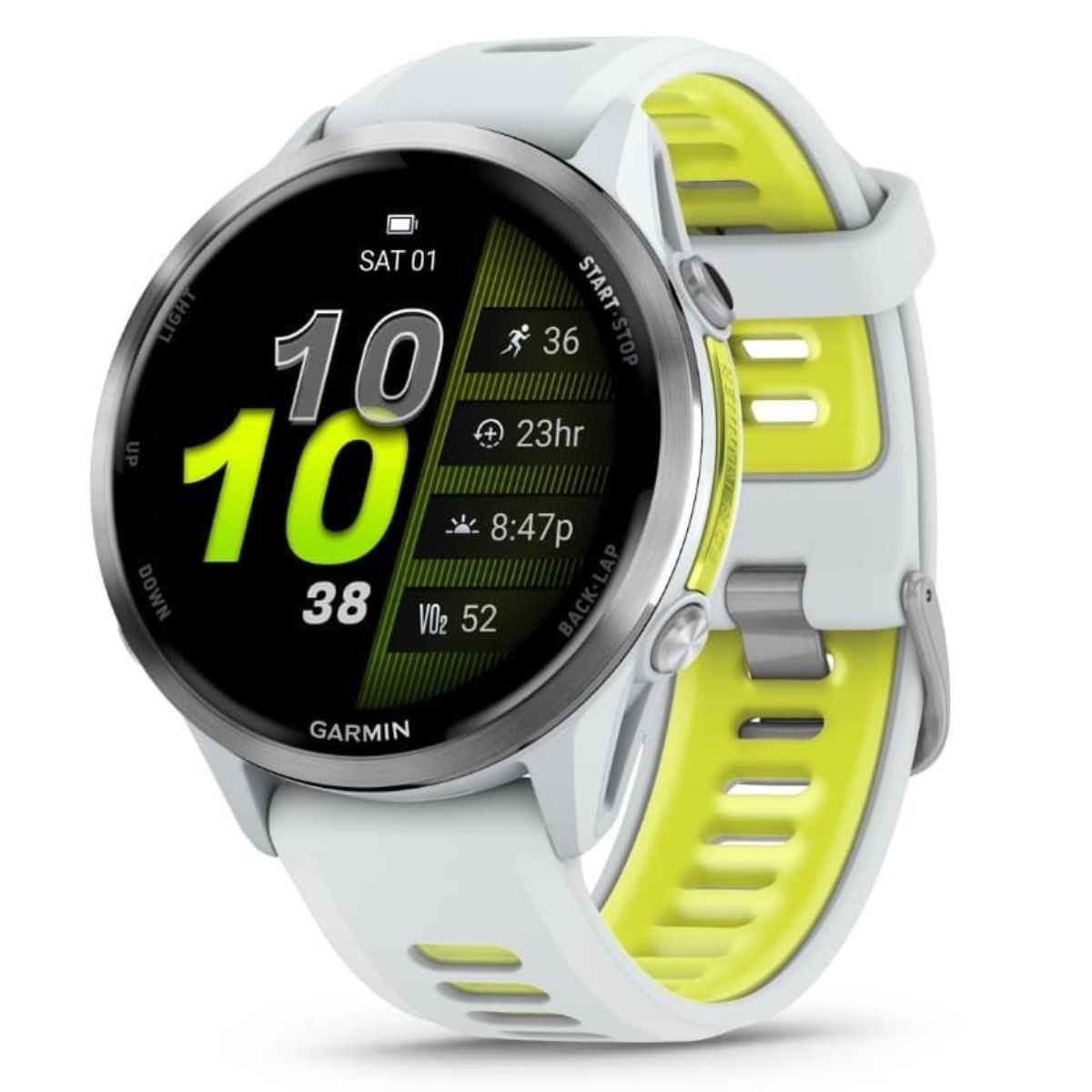 GARMIN 010-02969-11 Forerunner 970 Music Smartwatch, Άσπρο με Whitestone/Διάφανο Amp Yellow Λουράκι | Garmin| Image 1