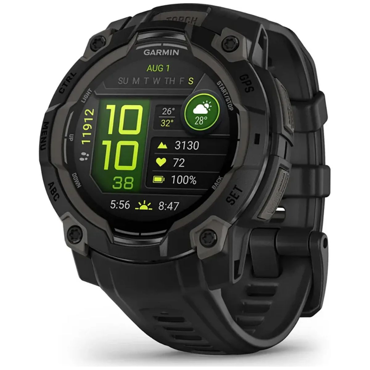 GARMIN 010-02936-00 Instinct 3 AMOLED Smartwatch, Μαύρο | Garmin| Image 1