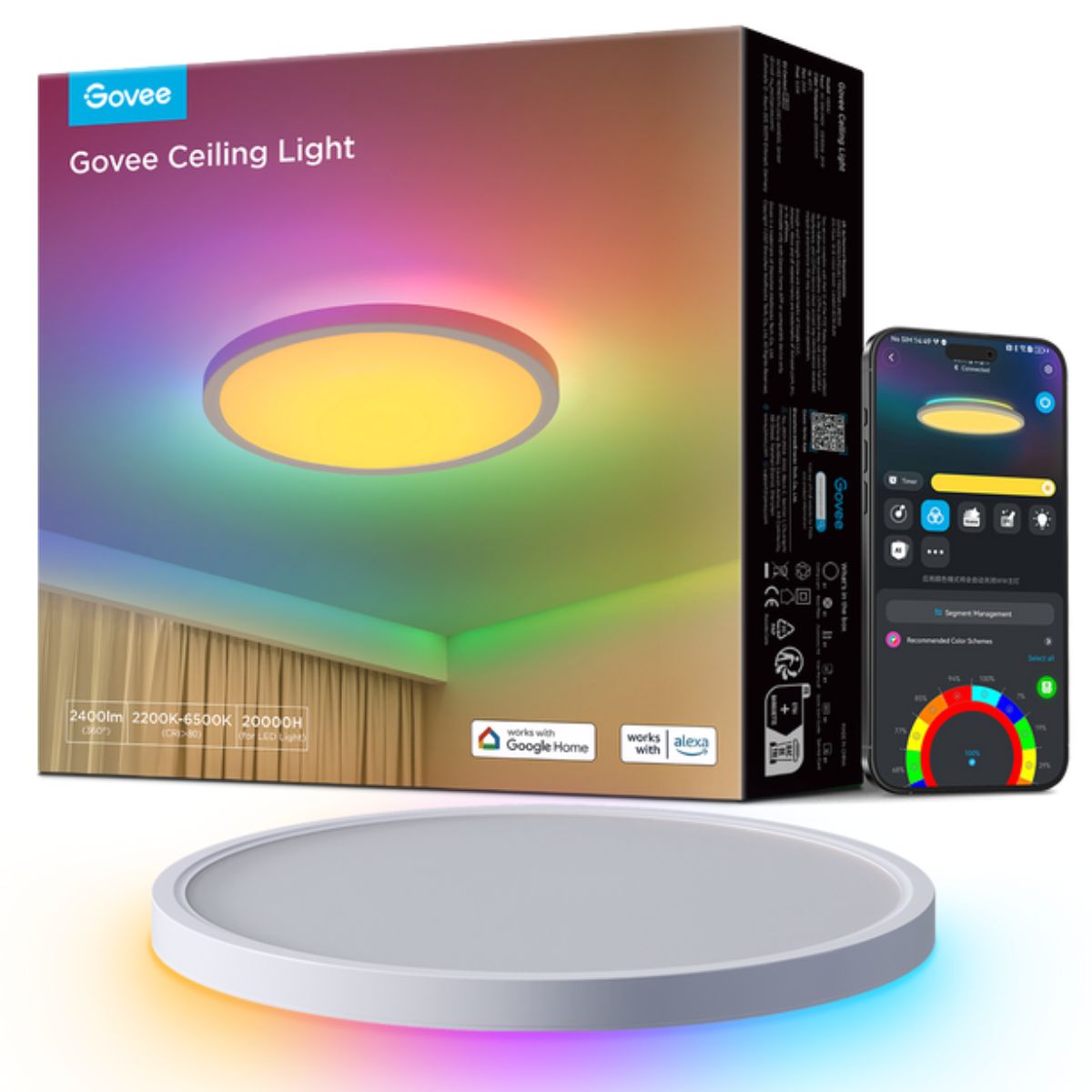 GOVEE Η80Α1 Smart LED Φωτιστικό Οροφής, Πολύχρωμο | Govee| Image 1
