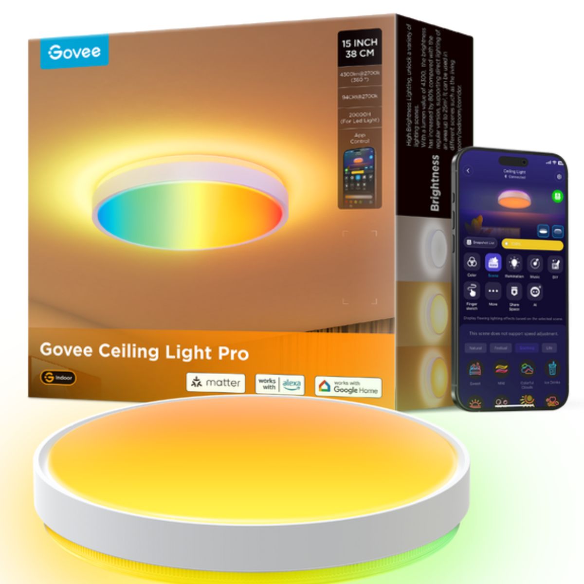 GOVEE H60A6 Pro Smart LED Ceiling Light, Colourful  | Govee| Image 1