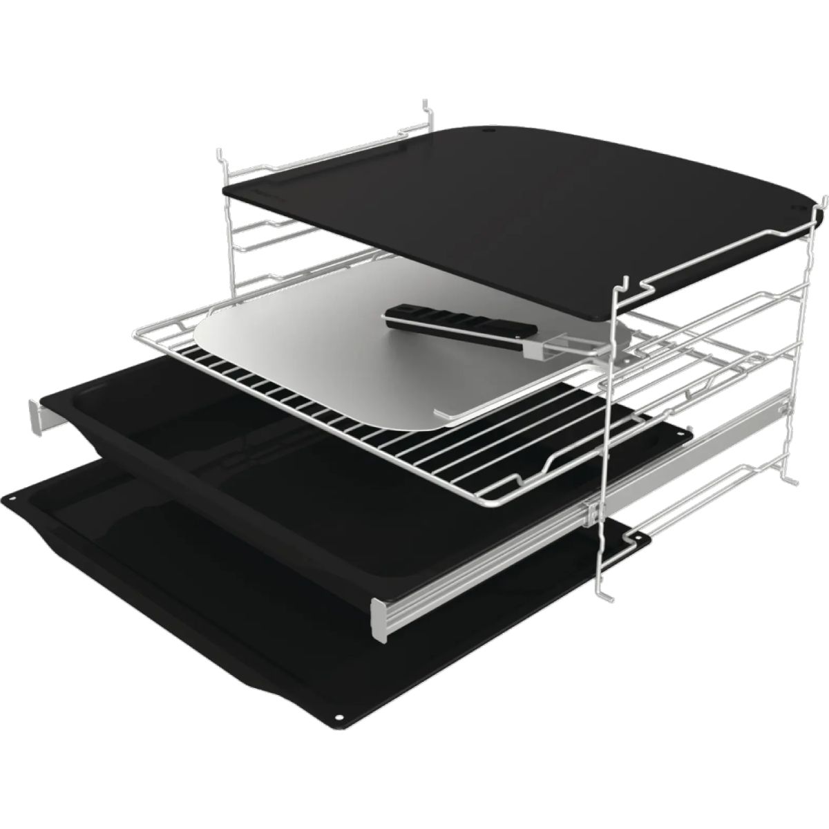 HISENSE HO66F PizzaChef Εντοιχιζόμενος Φούρνος με Πυρόλυση 77Lt, Μαύρο | Hisense| Image 7