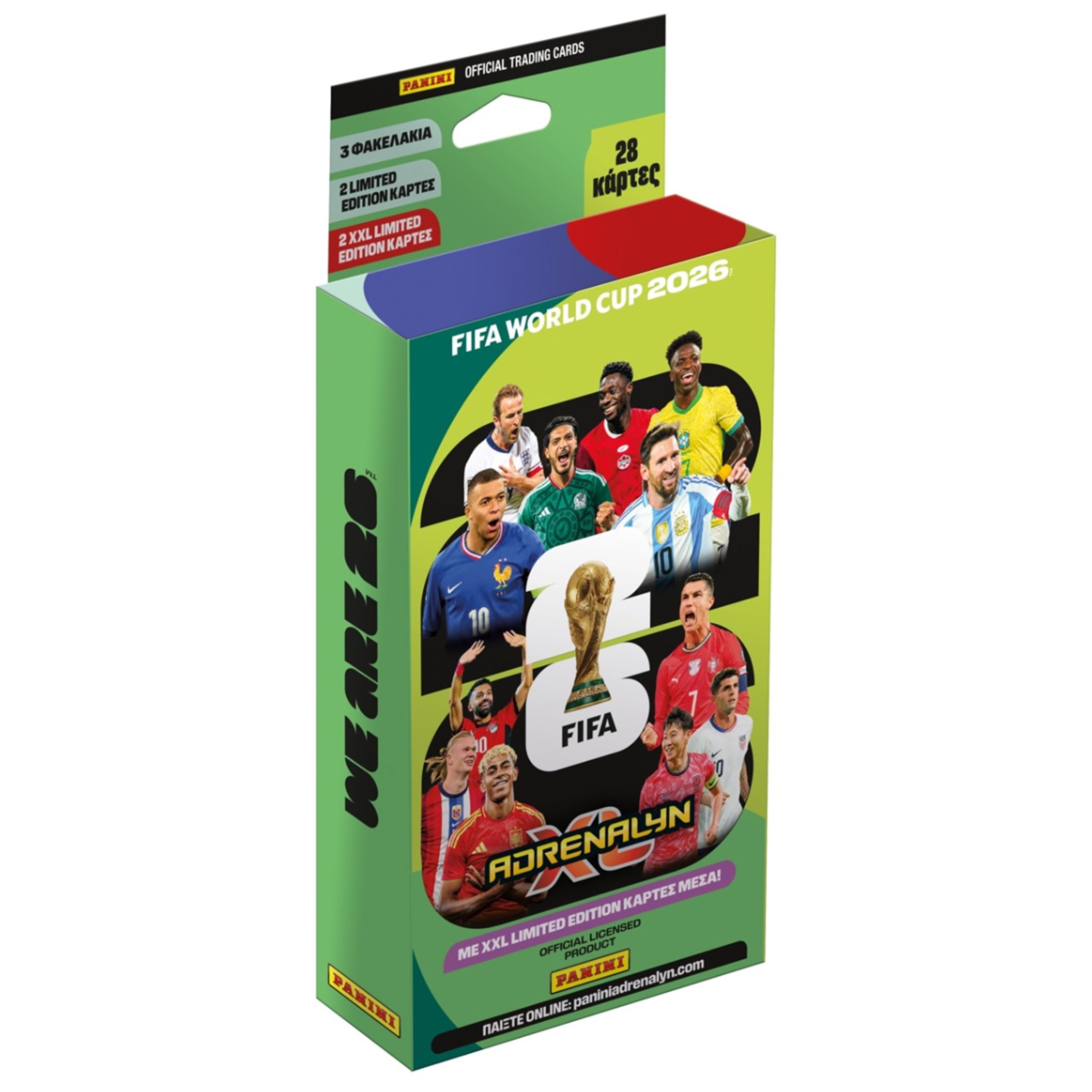 Image of suggested product: PANINI FIFA 118239 Συλλεκτικό Πακέτο Κάρτες Adrenalyn XL FIFA World Cup 2026 XXL Blister Pack