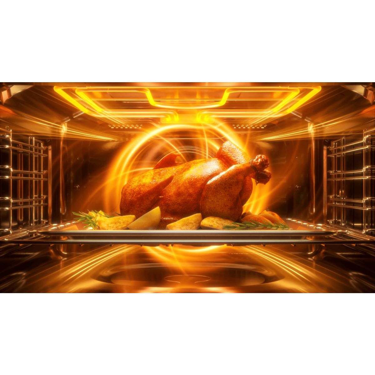 MIDEA MBO7NP30E4 Εντοιχιζόμενος Φούρνος με Πυρόλυση 72Lt, Μαύρο | Midea| Image 5