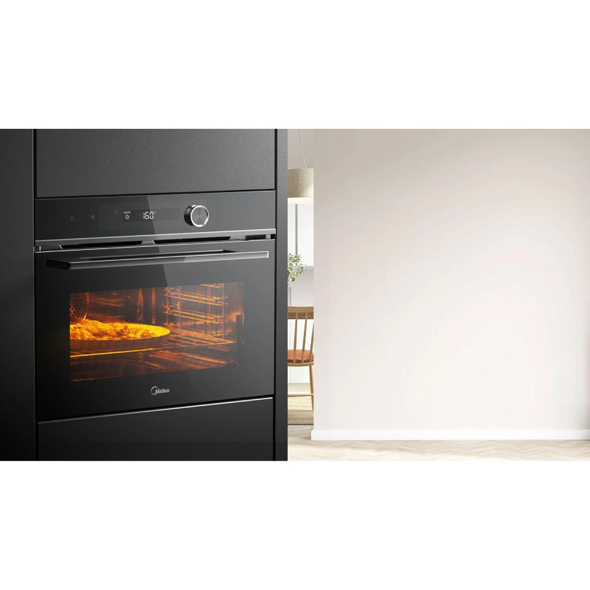MIDEA MBO7NP30E4 Εντοιχιζόμενος Φούρνος με Πυρόλυση 72Lt, Μαύρο | Midea| Image 2