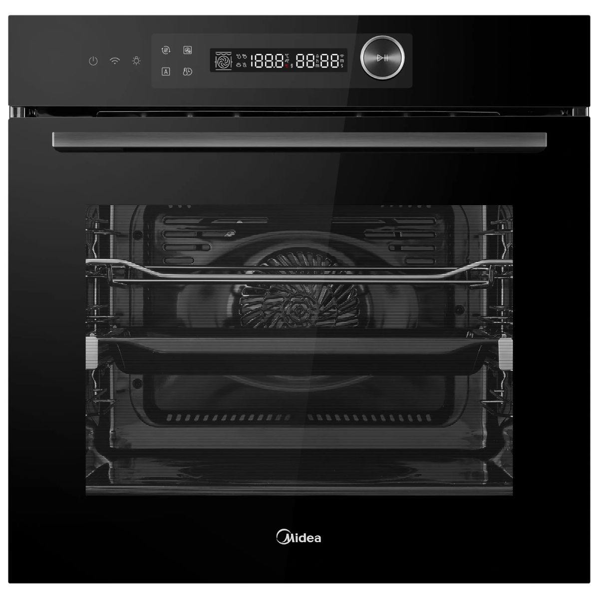 MIDEA MBO7NP30E4 Εντοιχιζόμενος Φούρνος με Πυρόλυση 72Lt, Μαύρο | Midea| Image 1