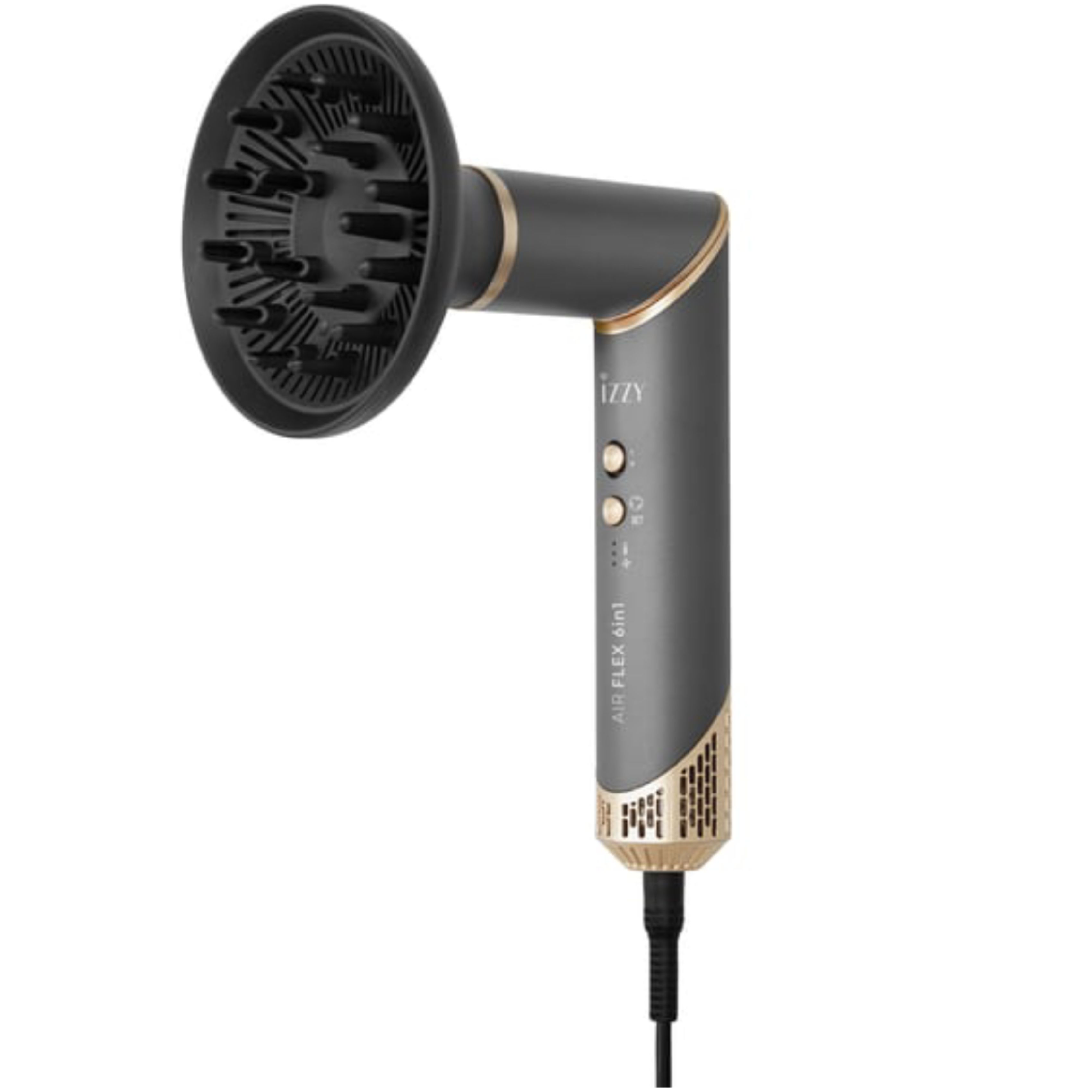 IZZY IZ-7212 AirFlex 6in1 Hair Brush Multistyler, Gray / Gold  | Izzy| Image 6