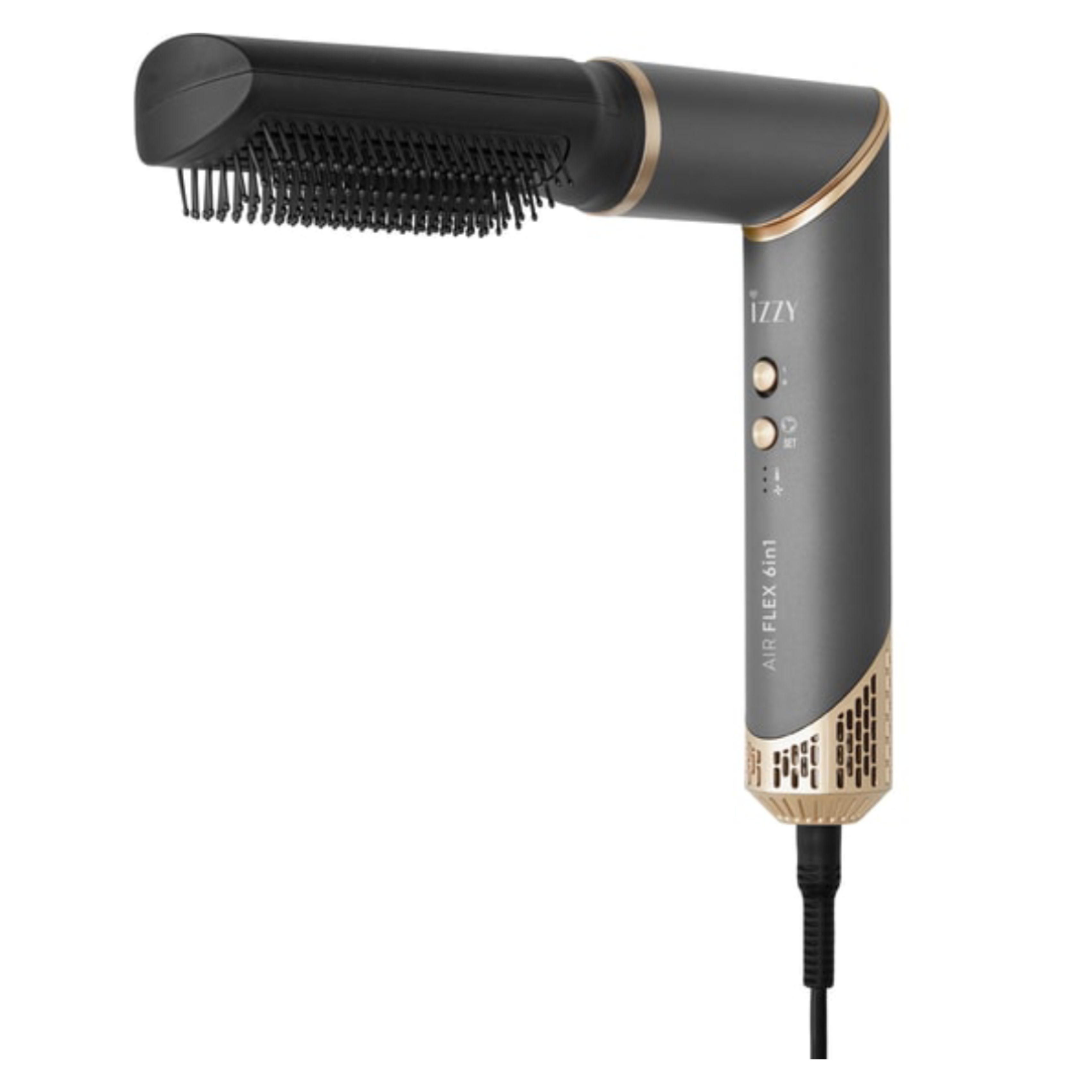 IZZY IZ-7212 AirFlex 6in1 Hair Brush Multistyler, Gray / Gold  | Izzy| Image 7