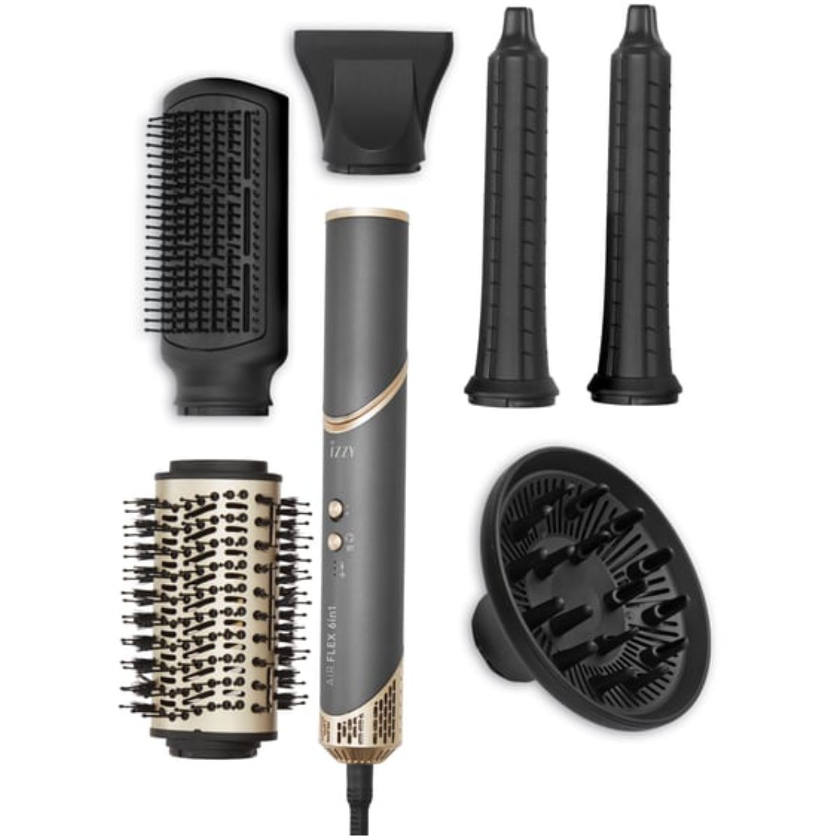Image of suggested product: IZZY IZ-7212 AirFlex 6in1 Multistyler Βούρτσα Μαλλιών, Γκρίζο / Χρυσό 