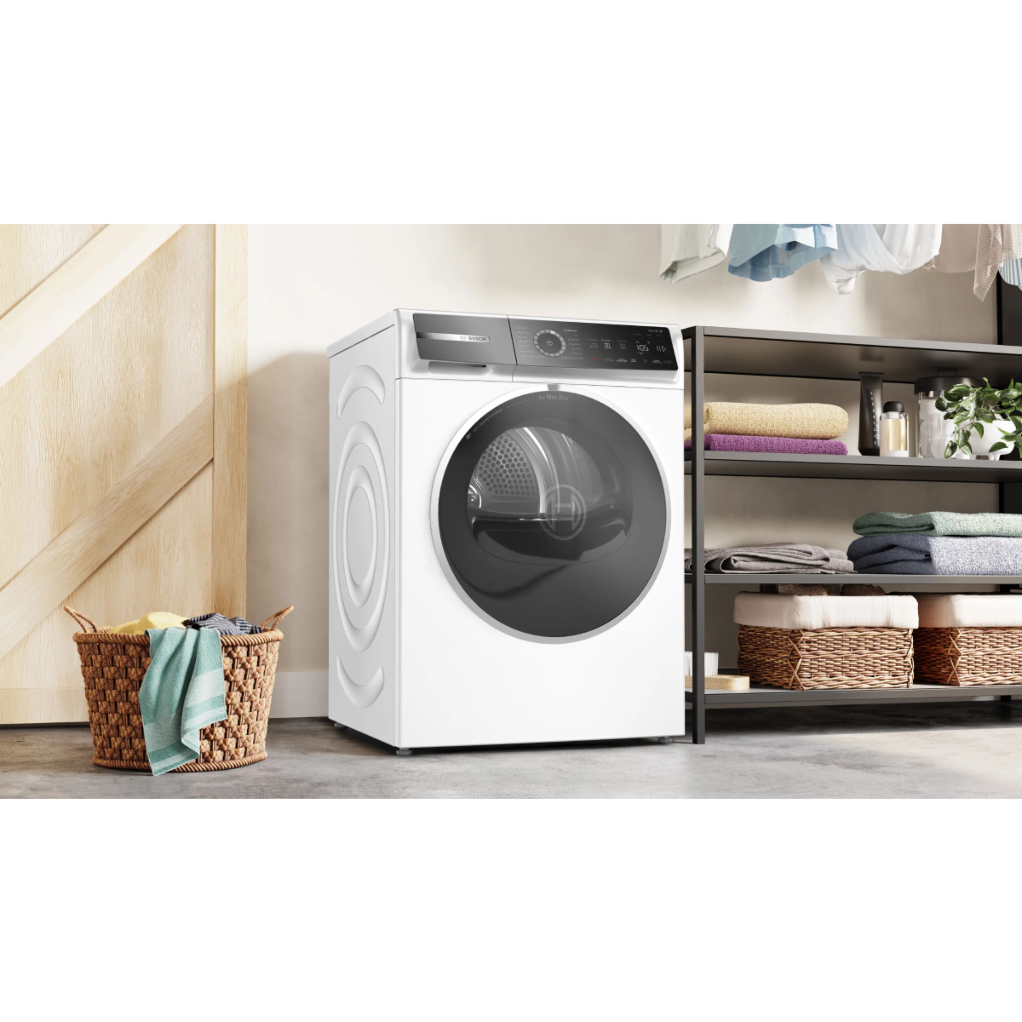 BOSCH WRB247D0GR Series 8 Στεγνωτήριο Ρούχων με Αντλια Θερμότητας 9kg, Άσπρο  | Bosch| Image 5