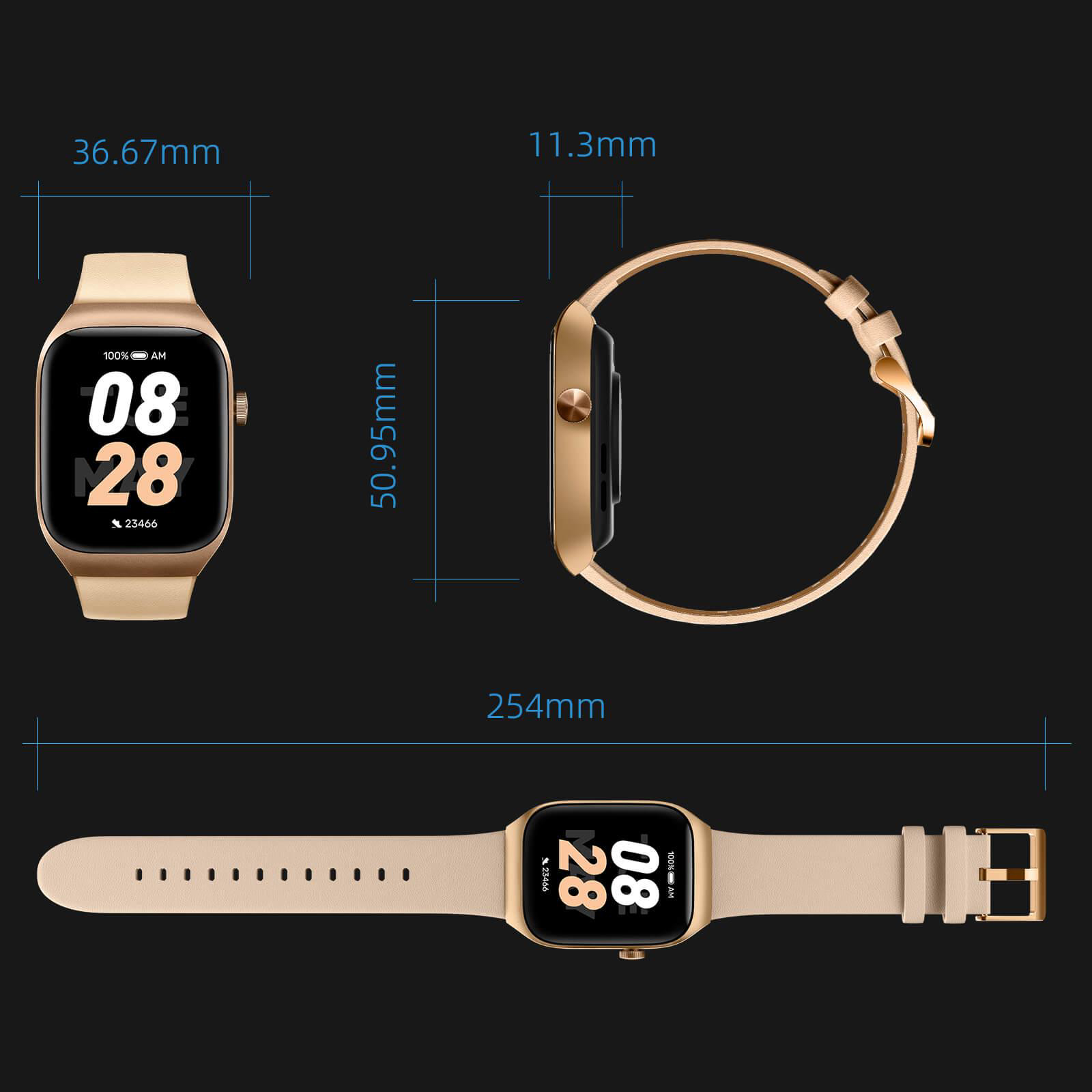 MIBRO WATCH T2 Smartwatch, Ροζ Χρυσό | Mibro| Image 2