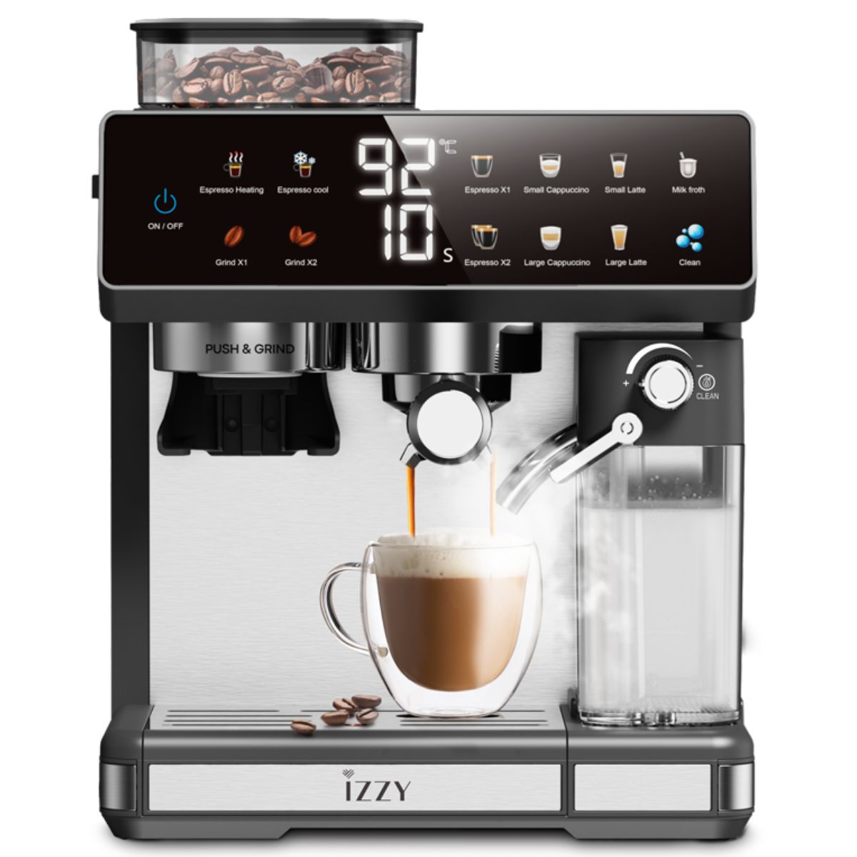IZZY 225253 IZ-6028 Barista Expert Ημιαυτόματη Μηχανή Espresso, Μαύρο  | Izzy| Image 1
