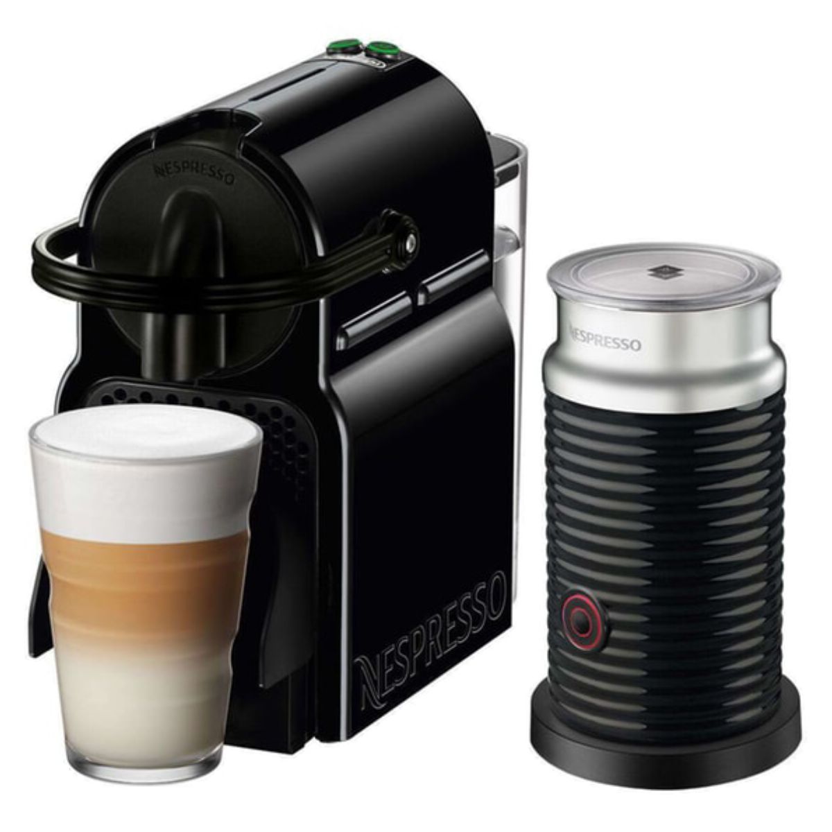 DELONGHI NESPRESSO EN80.BAE Inissia & Aeroccino Coffee Capsule Machine, Black  | Delonghi| Image 2