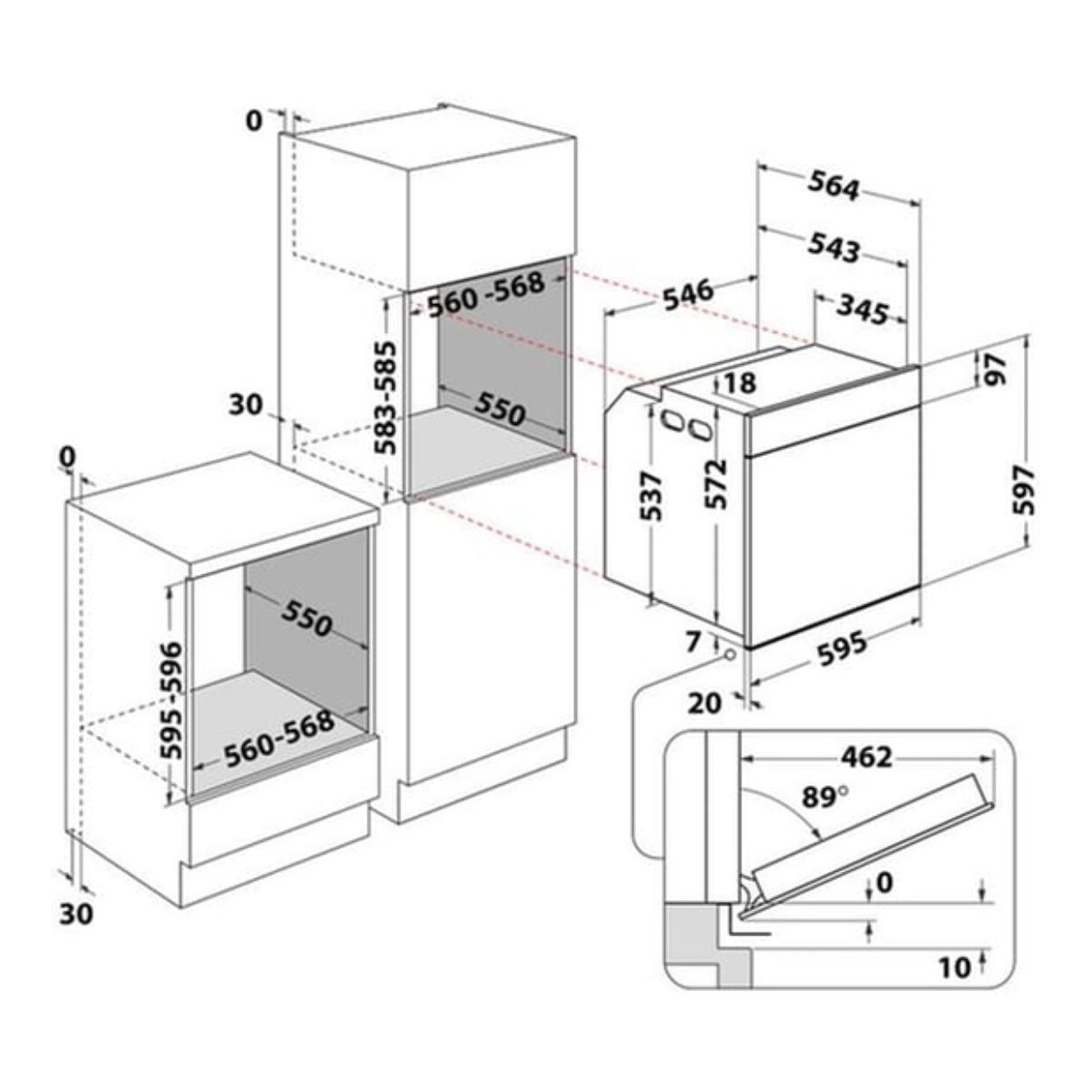WHIRLPOOL WOI68PT1SBA Εντοιχιζόμενος Φούρνος με Πυρόλυση 60cm, Μαύρο  | Whirlpool| Image 5