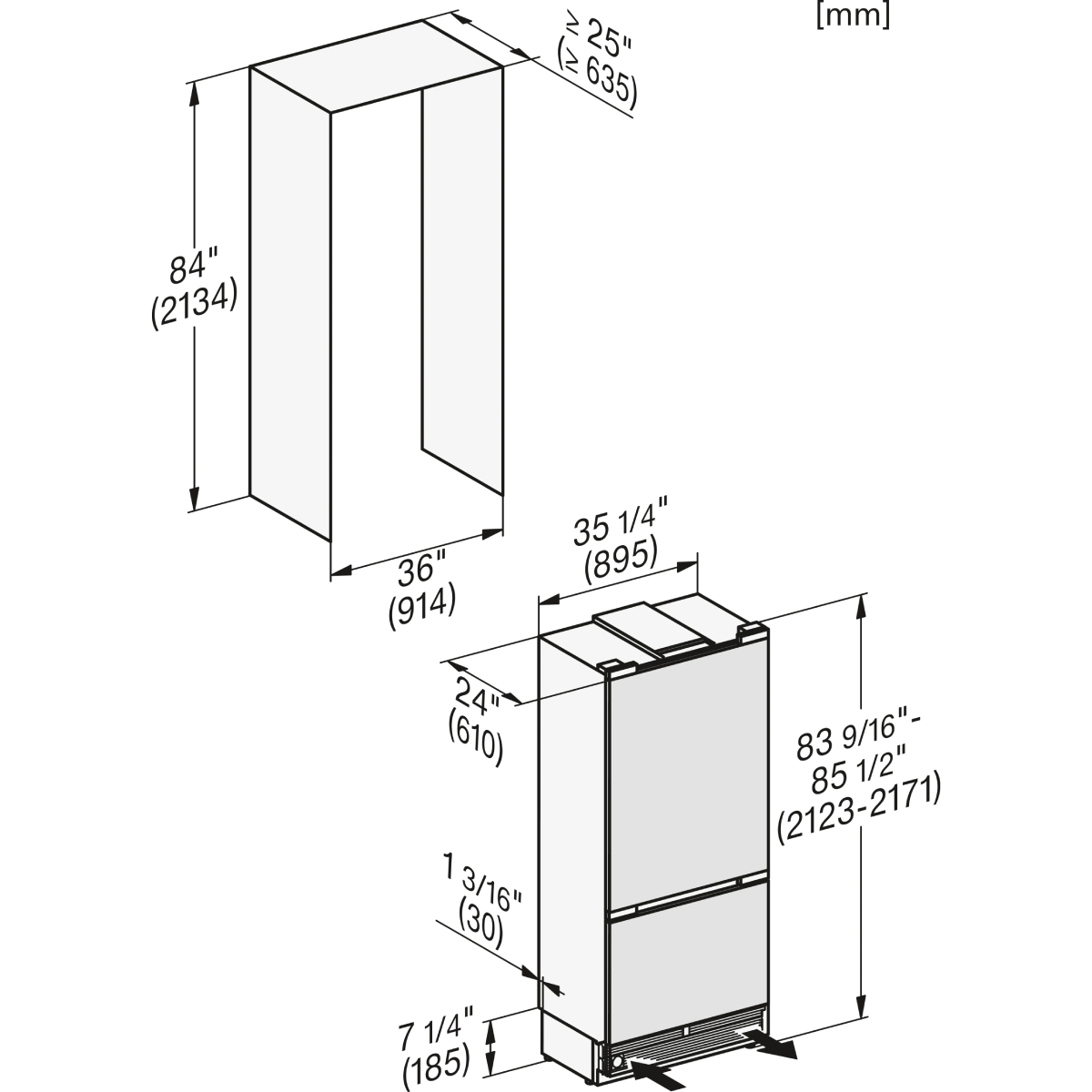 Miele KFMC 3844 R D  MasterCool Εντοιχιζόμενο Ψυγείο-Καταψύκτης με IceMaker | Miele| Image 9