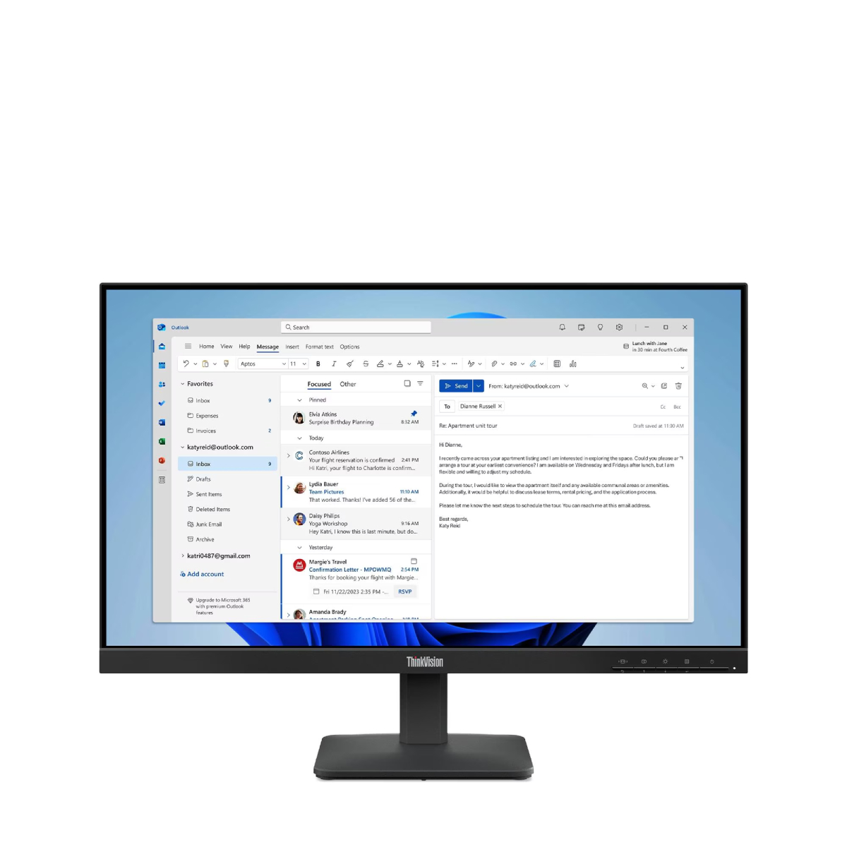 Image of suggested product: LENOVO 64B5KAT1UK ThinkVision S24-4e PC Monitor, 23.8"