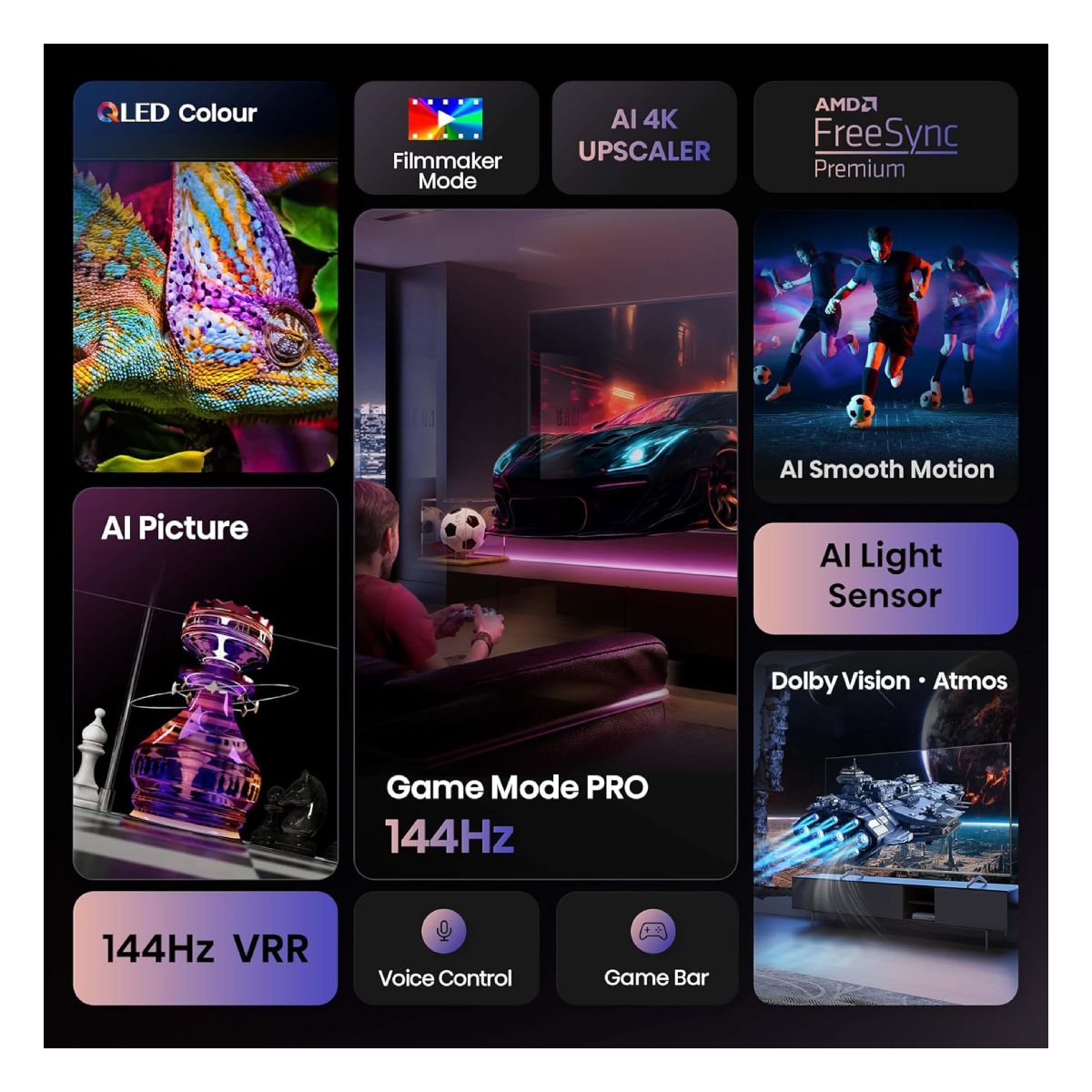 HISENSE 55E7Q PRO QLED 4K TV, 55" | Hisense| Image 6