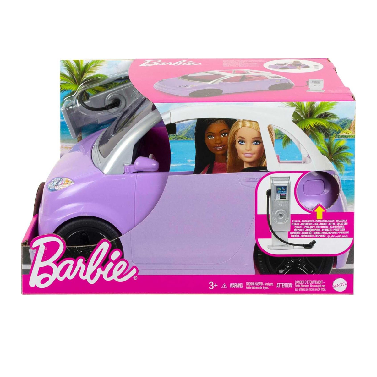 MATTEL 016124 Ηλεκτρικό Αυτοκίνητο Barbie με Σταθμό Φόρτισης και Φις HJV36 | Mattel| Image 1