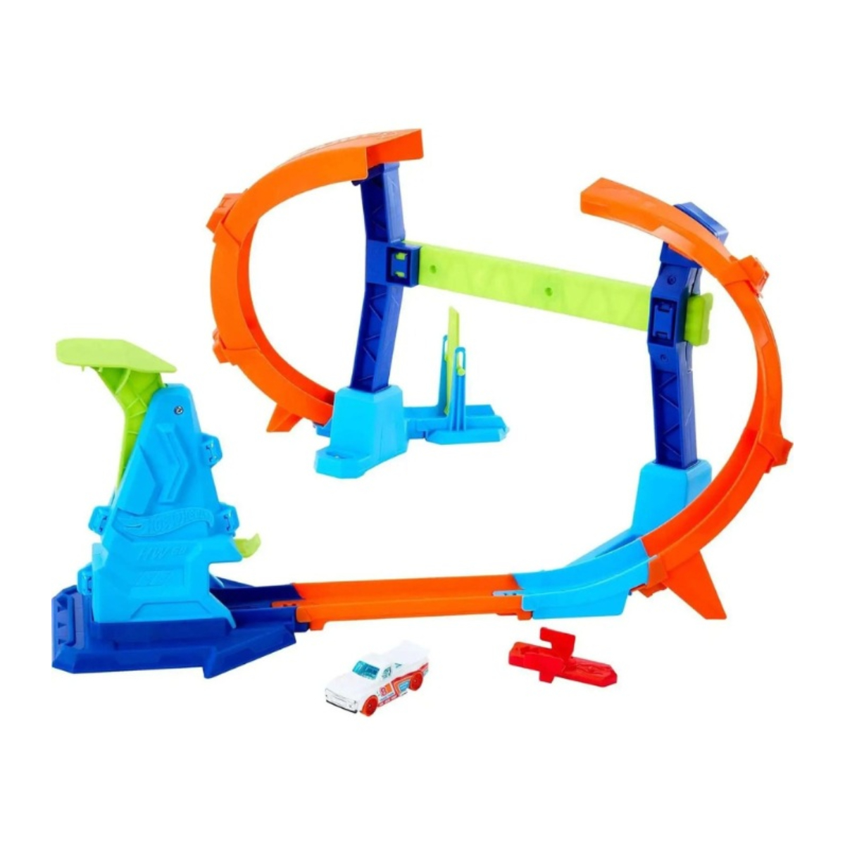 MATTEL 116076 Hot Wheels Πίστα Stunt Tracks Corkscrew Jump Champion με Αυτοκινητάκι Κλίμακας 1:64 & Speed Snap Track | Mattel| Image 2