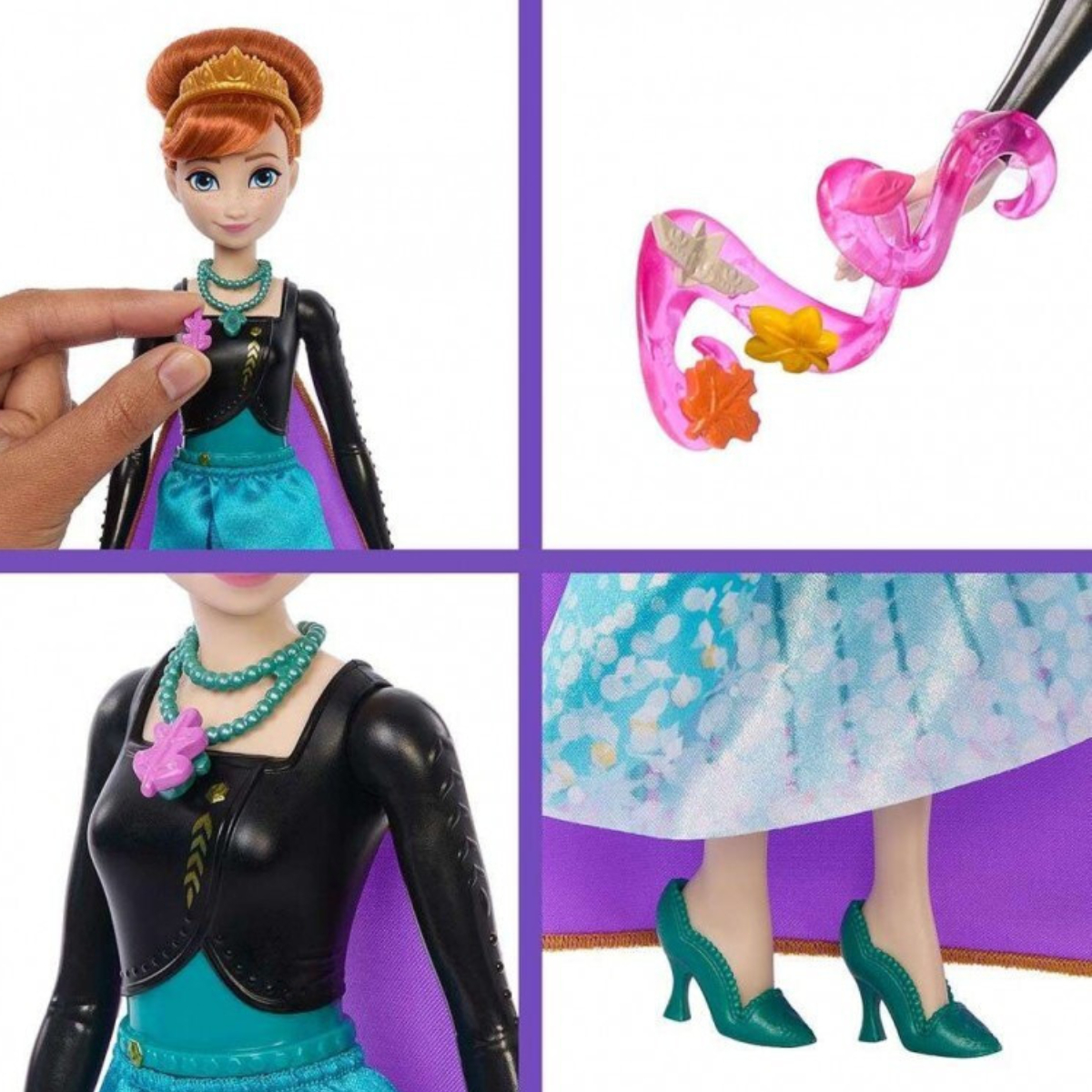 MATTEL 115896 Disney Frozen Anna Κούκλα με Αξεσουάρ και 8 Εκπλήξεις | Mattel| Image 3
