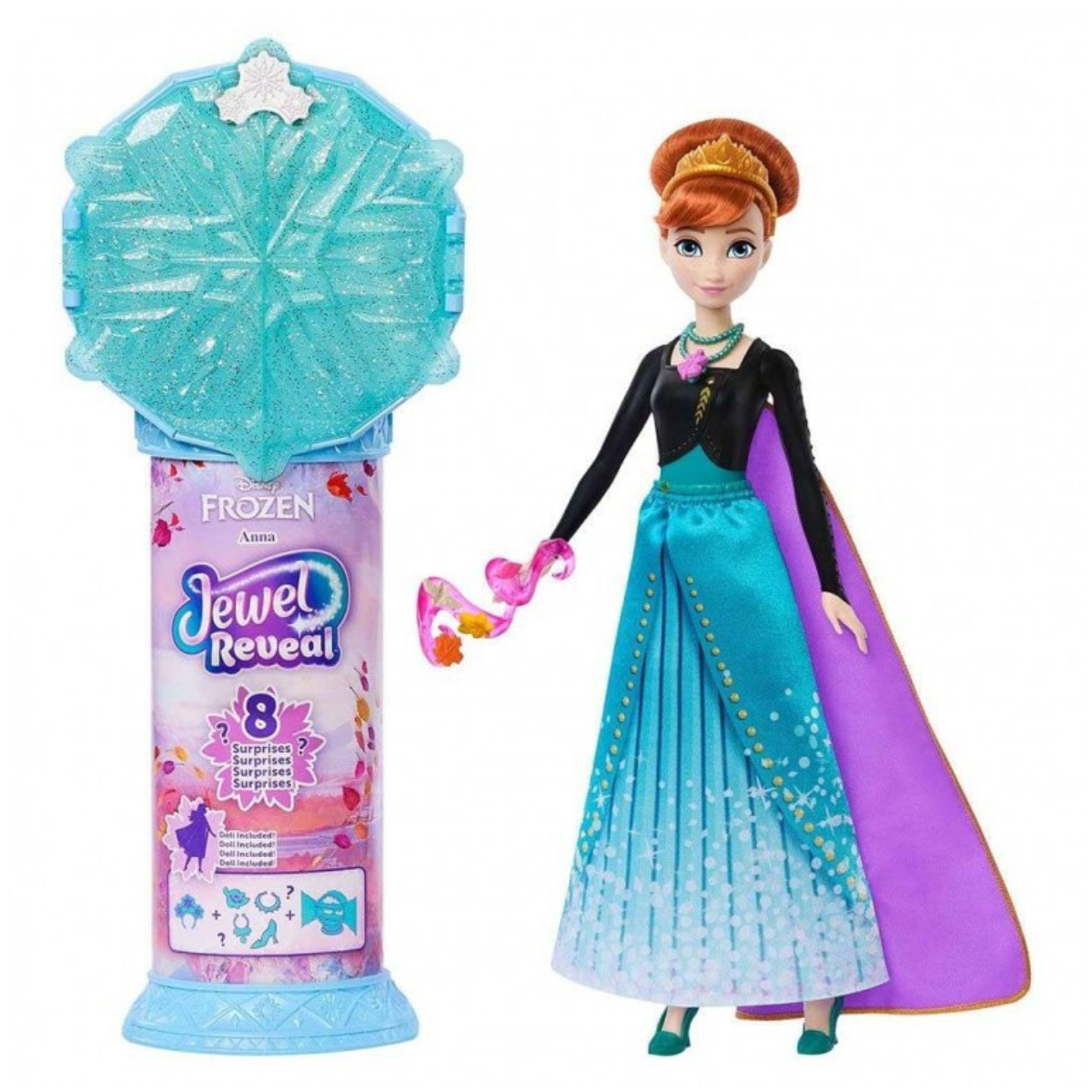 MATTEL 115896 Disney Frozen Anna Κούκλα με Αξεσουάρ και 8 Εκπλήξεις | Mattel| Image 5