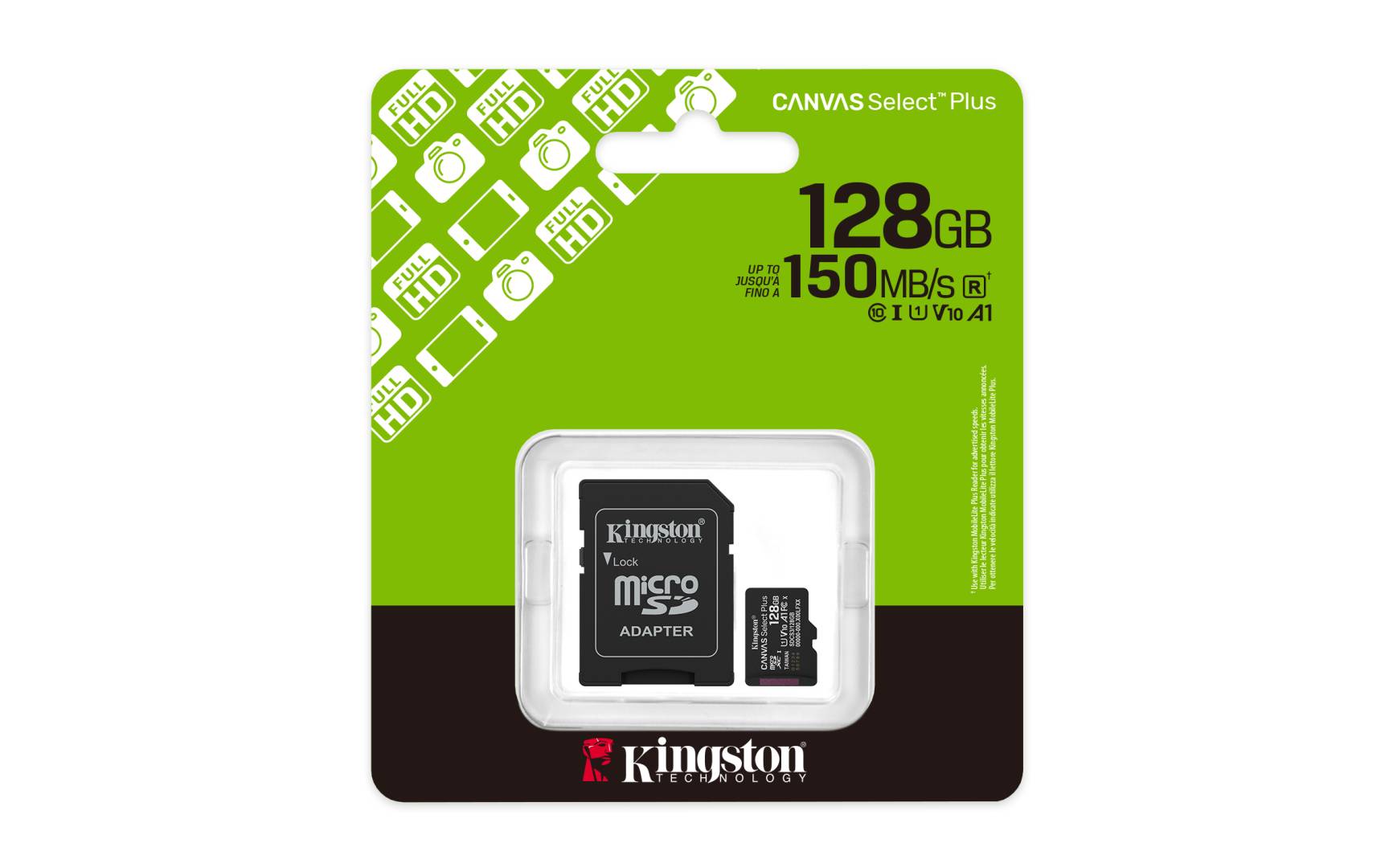 KINGSTON SDCS3/128GB Canvas Select Plus microSD Κάρτα Μνήμης με SD Adapter, 128GB | Kingston| Image 2