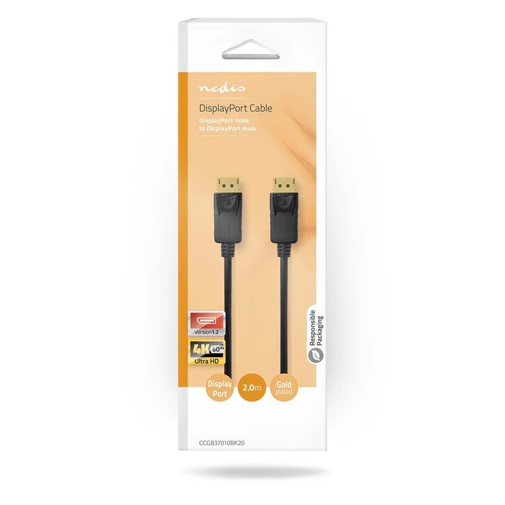 NEDIS CCGB37010BK20 DisplayPort Cable 4K 60Hz, 2 m | Nedis| Image 3