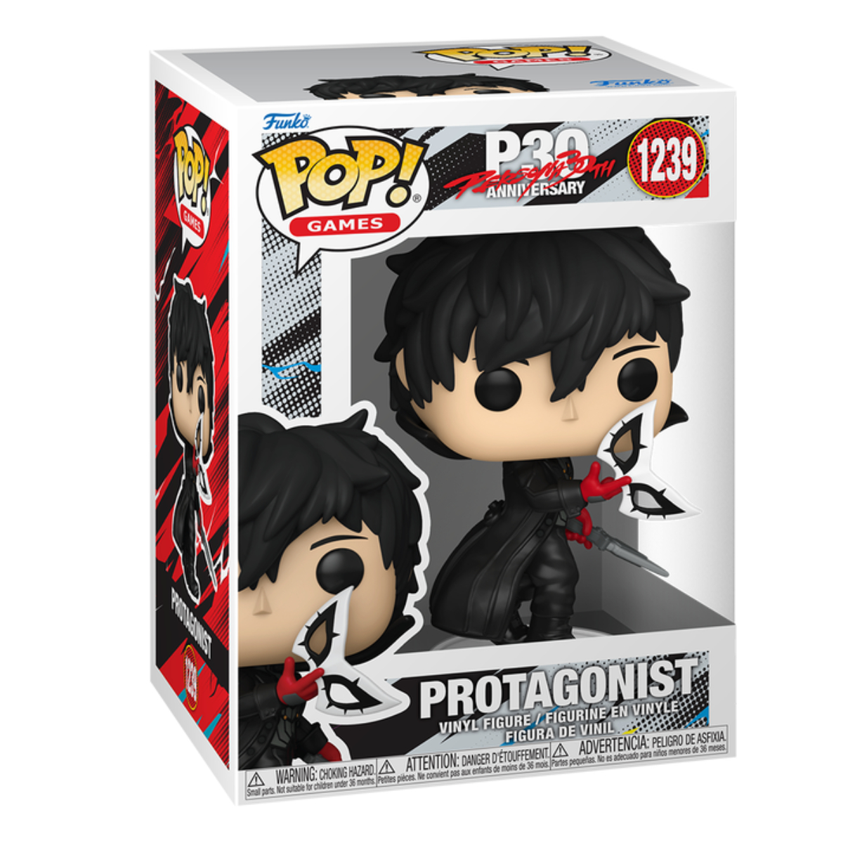 FUNKO 105393 Pop! Πρωταγωνιστής (Persona 5) 30ή Επέτειος, Φιγούρα | Funko| Image 1