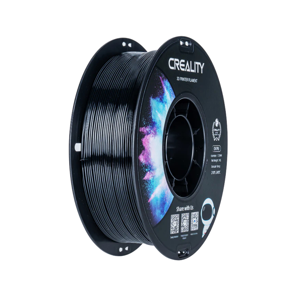 CREALITY CR-ABS Filament 1.75mm 1kg, Black | Creality| Image 1