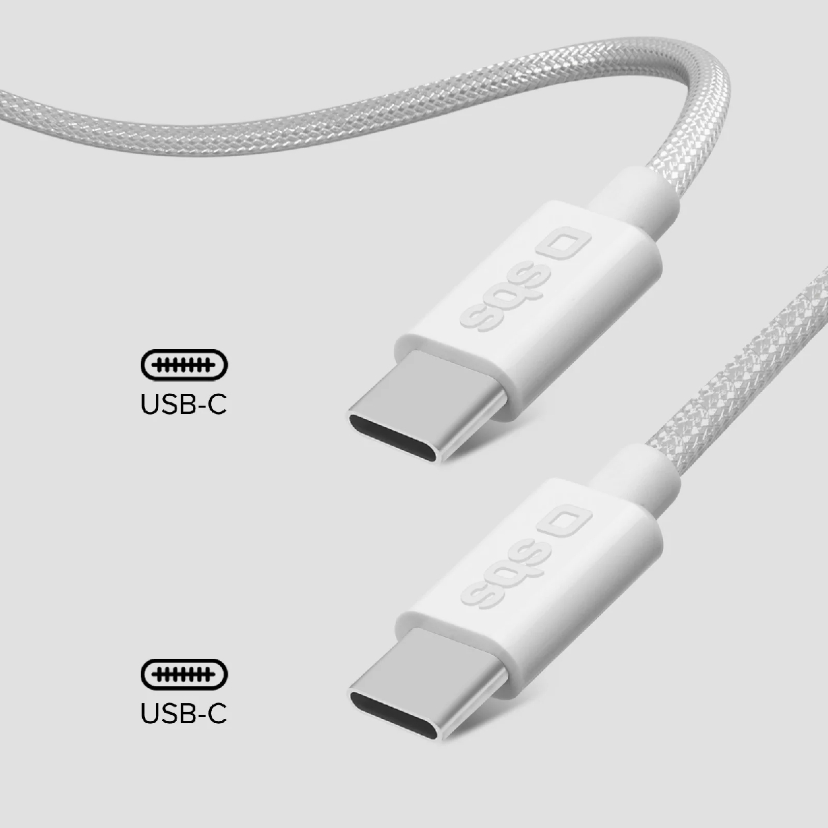 SBS TECABLETISSUETCC32G Καλώδιο Φόρτισης & Δεδομένων USB-C 100W, 1.5 m | Sbs| Image 2