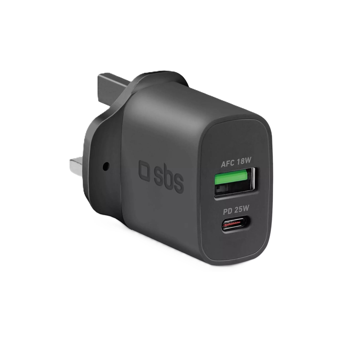 Image of suggested product: SBS TETRPD25WUK Dual Port USB-C & USB-A Wall Charger 25 Watt, Black