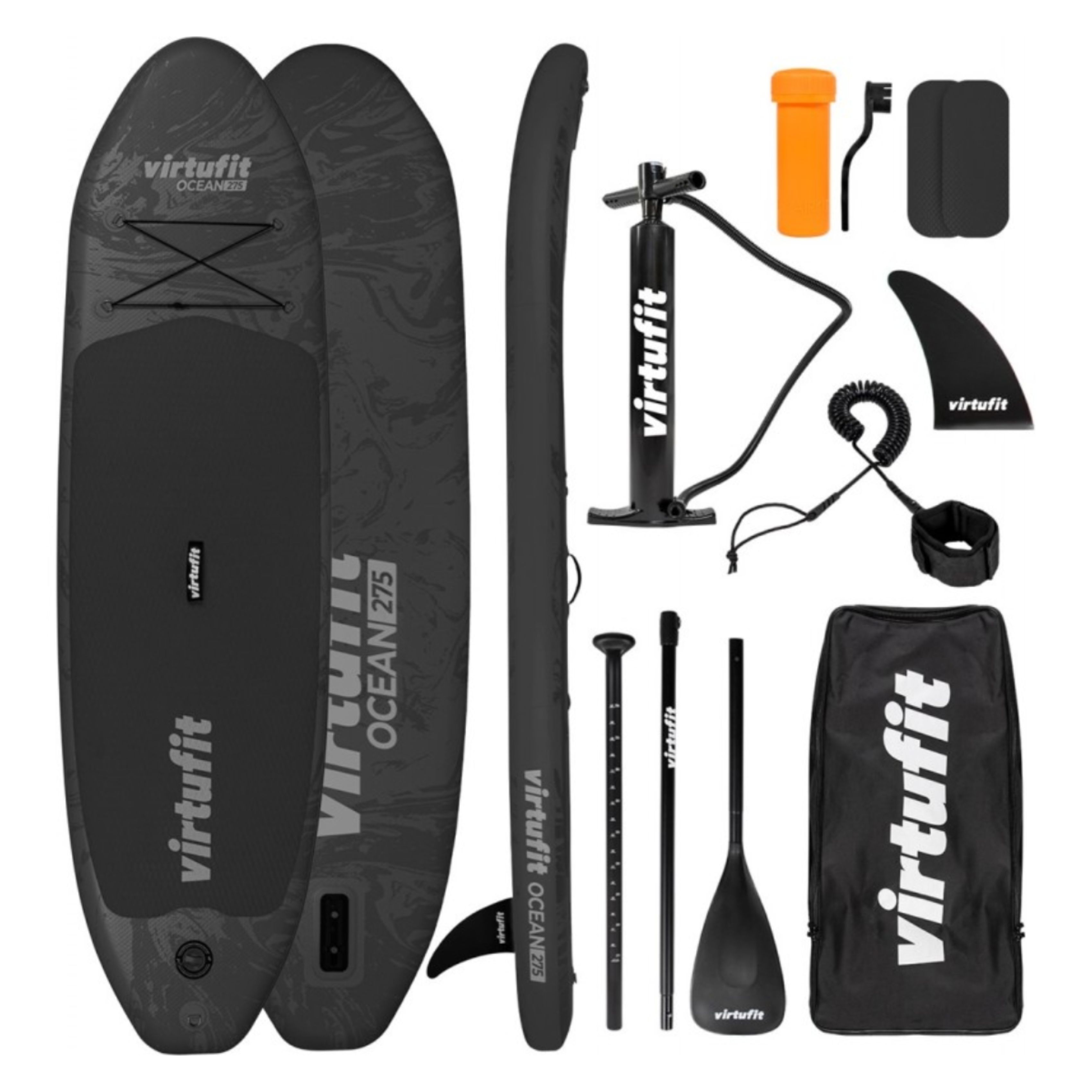 VIRTUFIT VFW06114 SUP Board Ocean Φουσκωτό SUP Σανίδα Κωπηλασίας 275cm, Μαύρο | Virtufit| Image 1