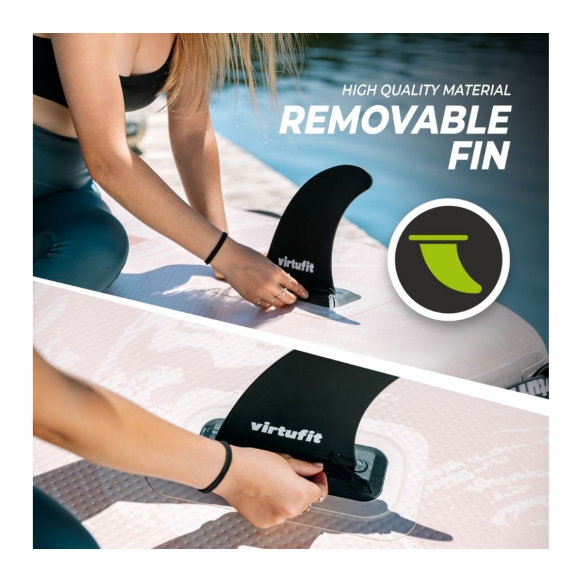 VIRTUFIT VFW06053 Φουσκωτή Σανίδα SUP Cruiser  με Κάθισμα Kayak 305cm, Τιρκουάζ | Virtufit| Image 7