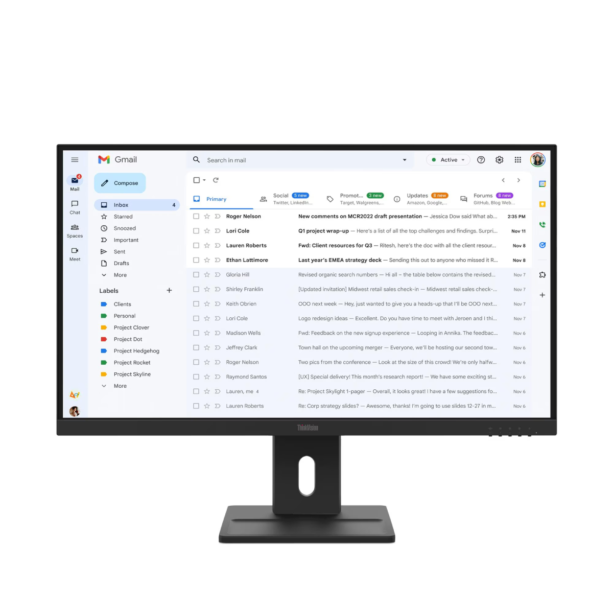 LENOVO 64BCMAT4UK ThinkVision E27-4e Οθόνη Ηλεκτρονικού Υπολογιστή, 27" | Lenovo| Image 3