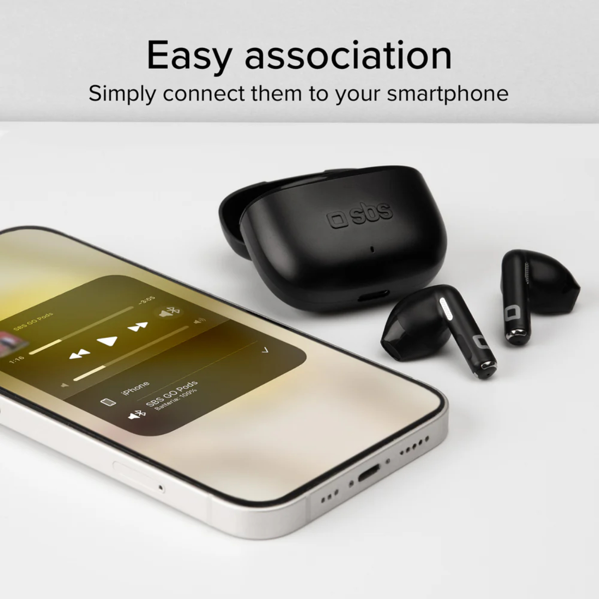 SBS TEEARTWSGOPODSK GoPods True Wireless Ακουστικά, Μαύρο | Sbs| Image 5