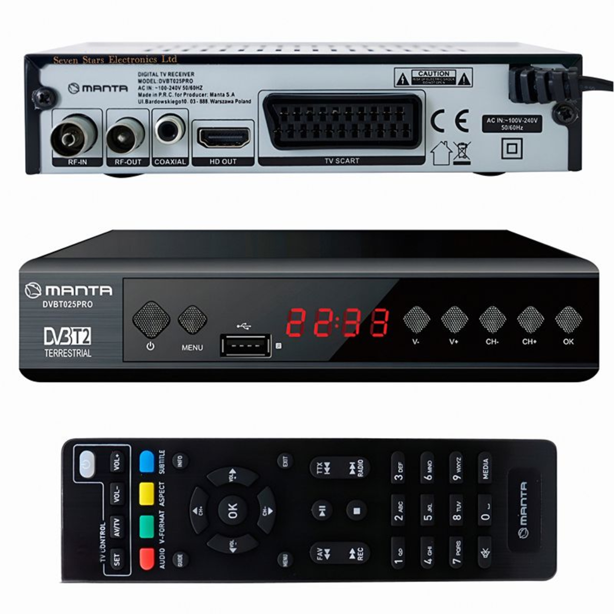 MANTA DVBT025PRO DVB-T2/T Συντονιστής Τηλεόρασης | Manta| Image 2