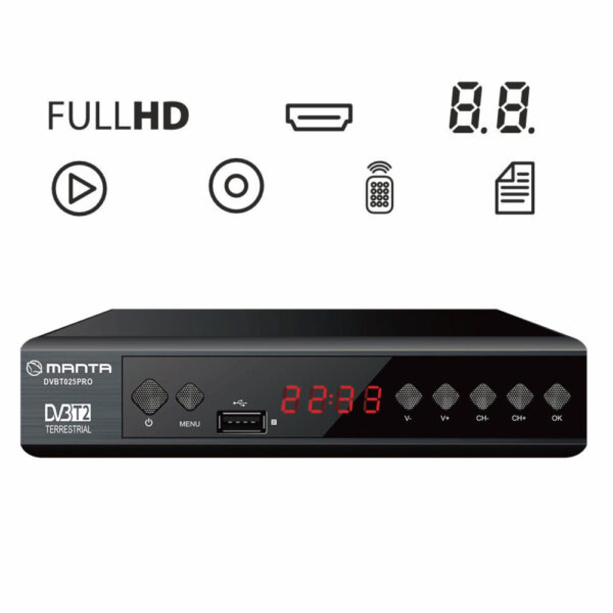 MANTA DVBT025PRO DVB-T2/T Συντονιστής Τηλεόρασης | Manta| Image 3
