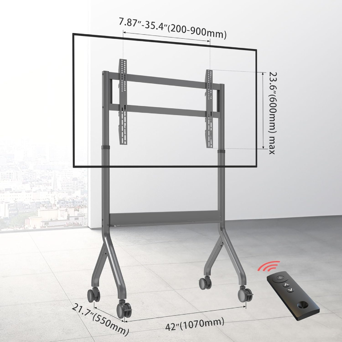 NB MOUNTS P150 Motorized TV Trolley, 65"-90" | Nb-wallmount| Image 2