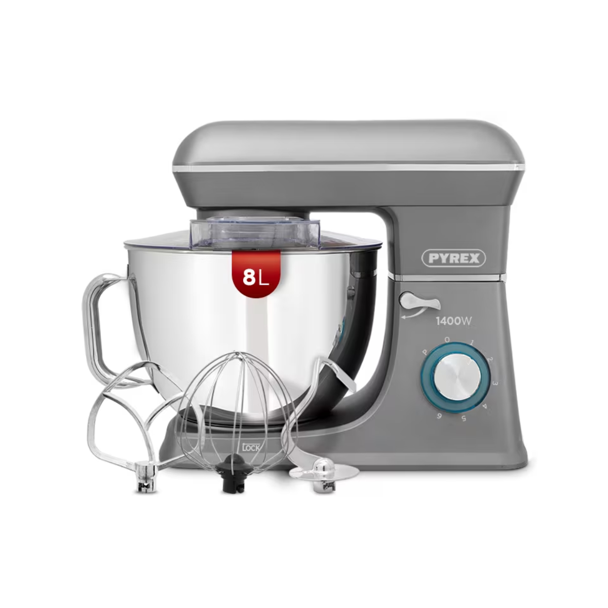 PYREX 333323 SB-1510 Food Processor, 8Lt, Silver / Grey | Pyrex| Image 1