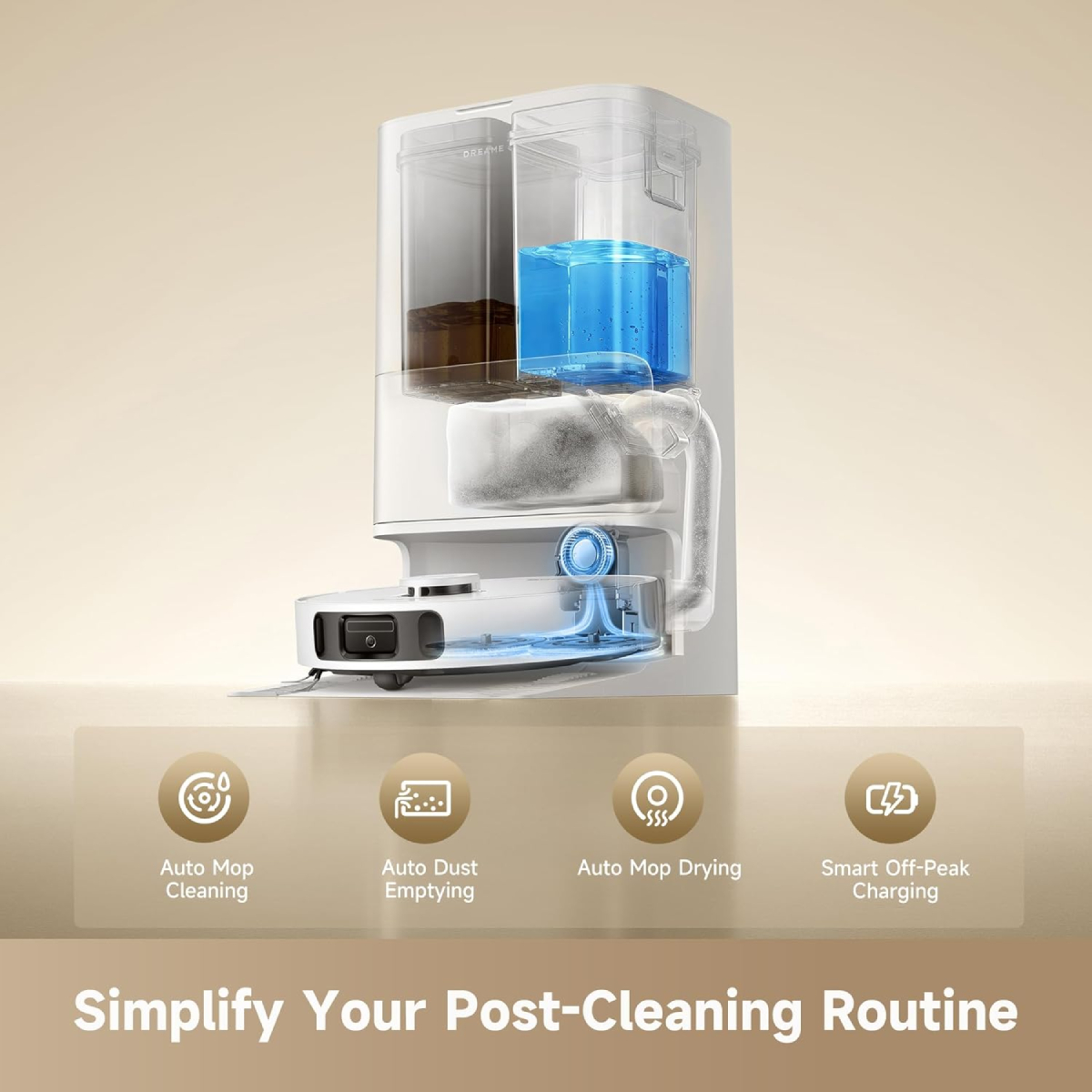 DREAME RTD31TE D30 Ultra Robot Vacuum Cleaner-Mop, White | Dreame| Image 4