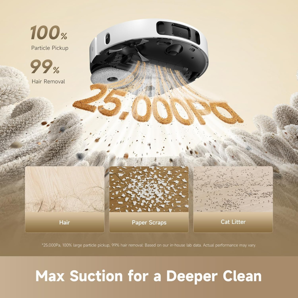 DREAME RTD31TE D30 Ultra Robot Vacuum Cleaner-Mop, White | Dreame| Image 3