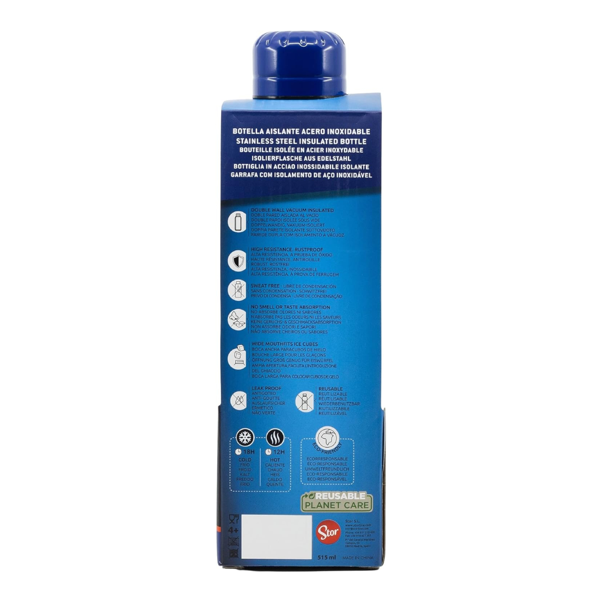 STOR 85664 Superman Classic Logo Water Insulated Stainless Steel Bottle, 0.515 Lt  | Stor| Image 3