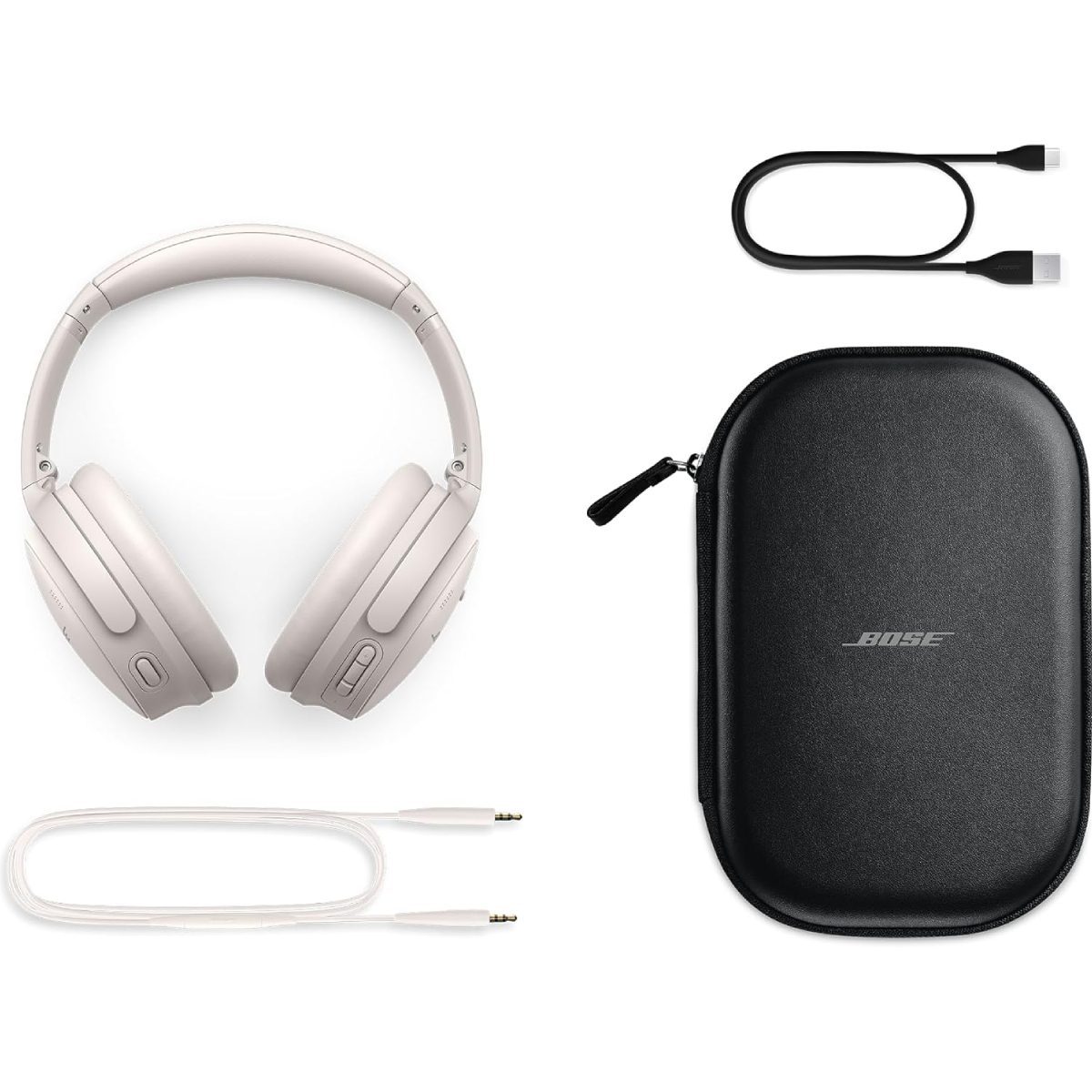 BOSE 2-884367-02 QuietComfort Over-Ear Wireless Noise Cancelling Headphones, White Smoke | Bose| Image 8