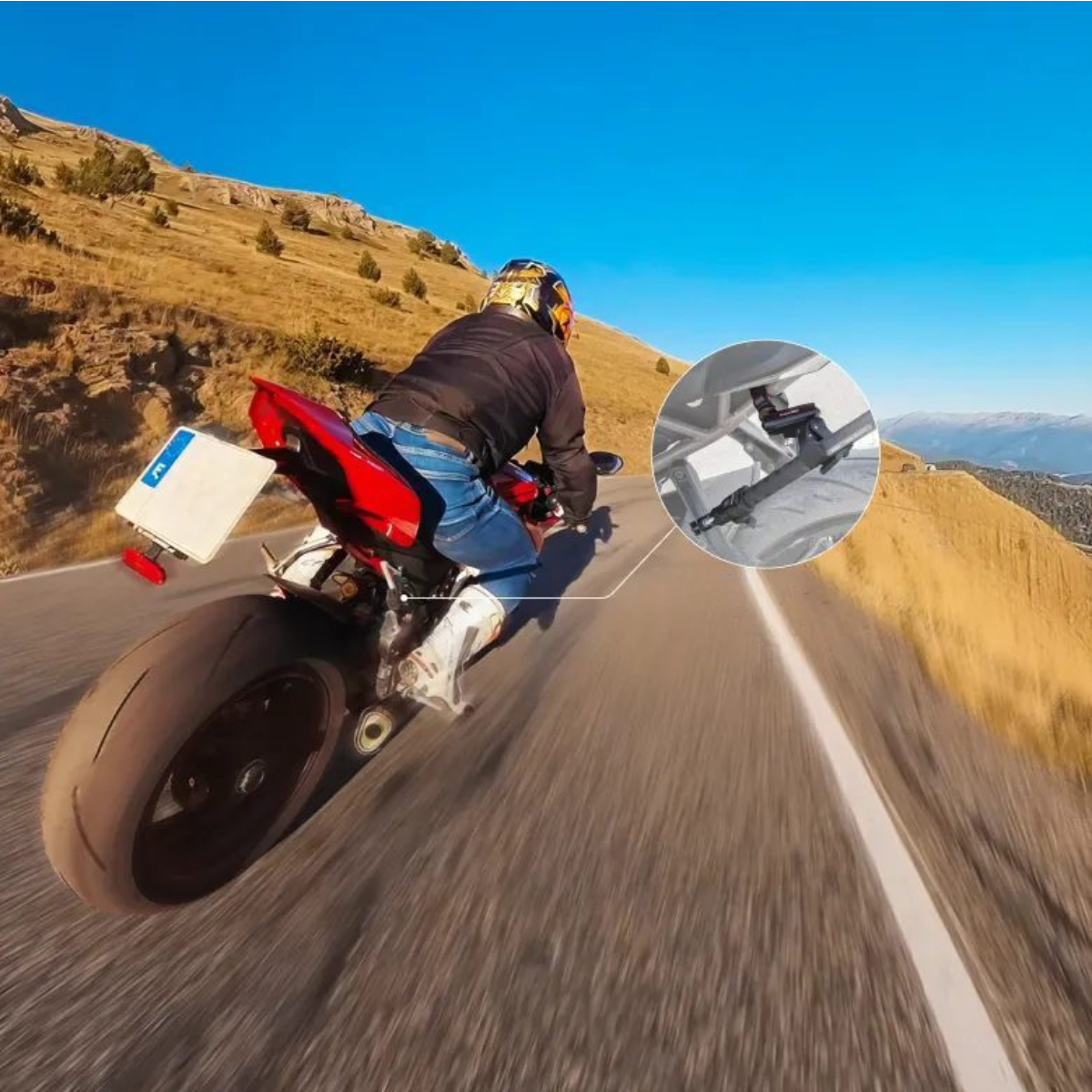INSTA360 Motorcycle Selfie Stick Support Clamp - Universal Action Camera Mount | Insta360| Image 5