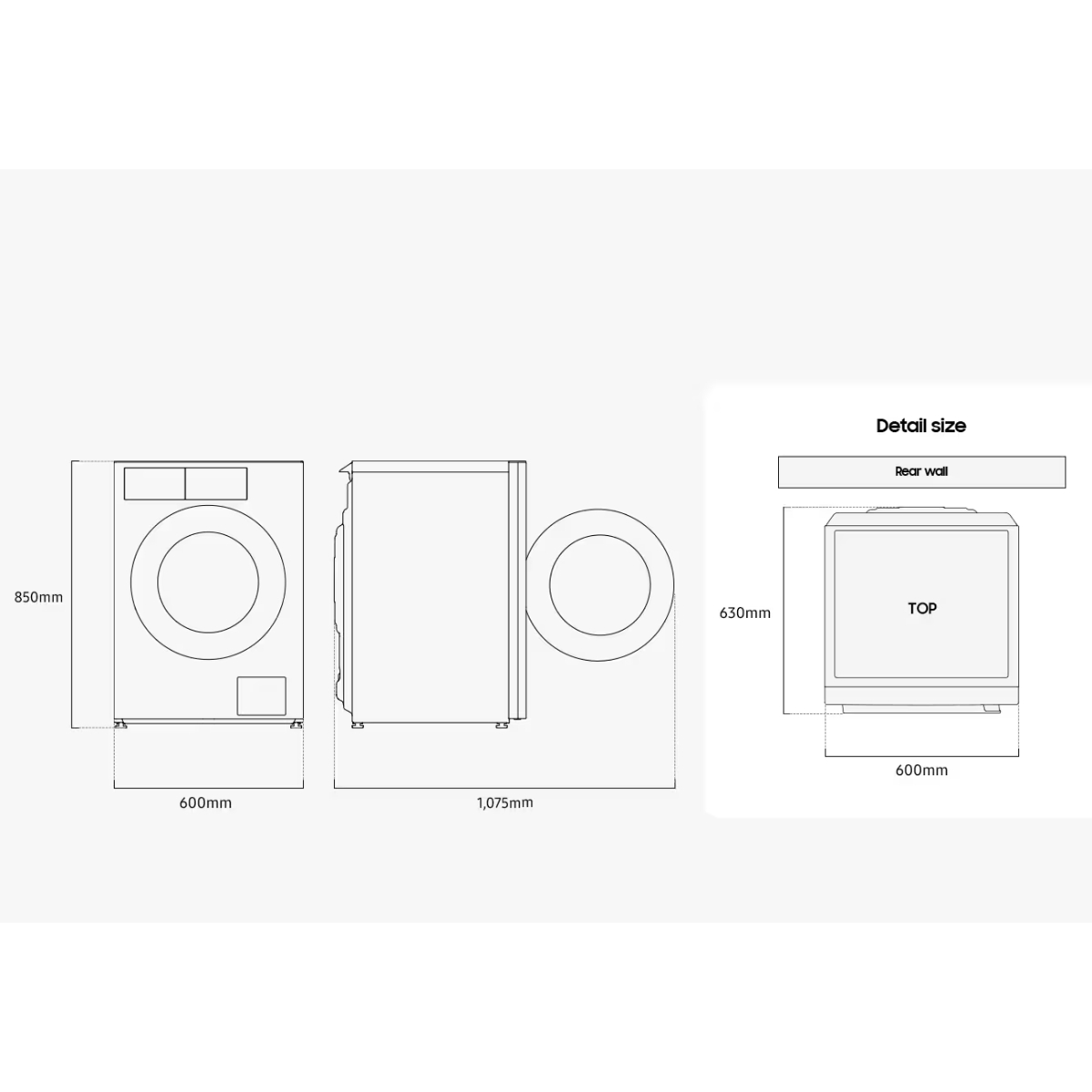 SAMSUNG WF90H09C4ST2 Washing Machine 9 kg, Dark Steel | Samsung| Image 9