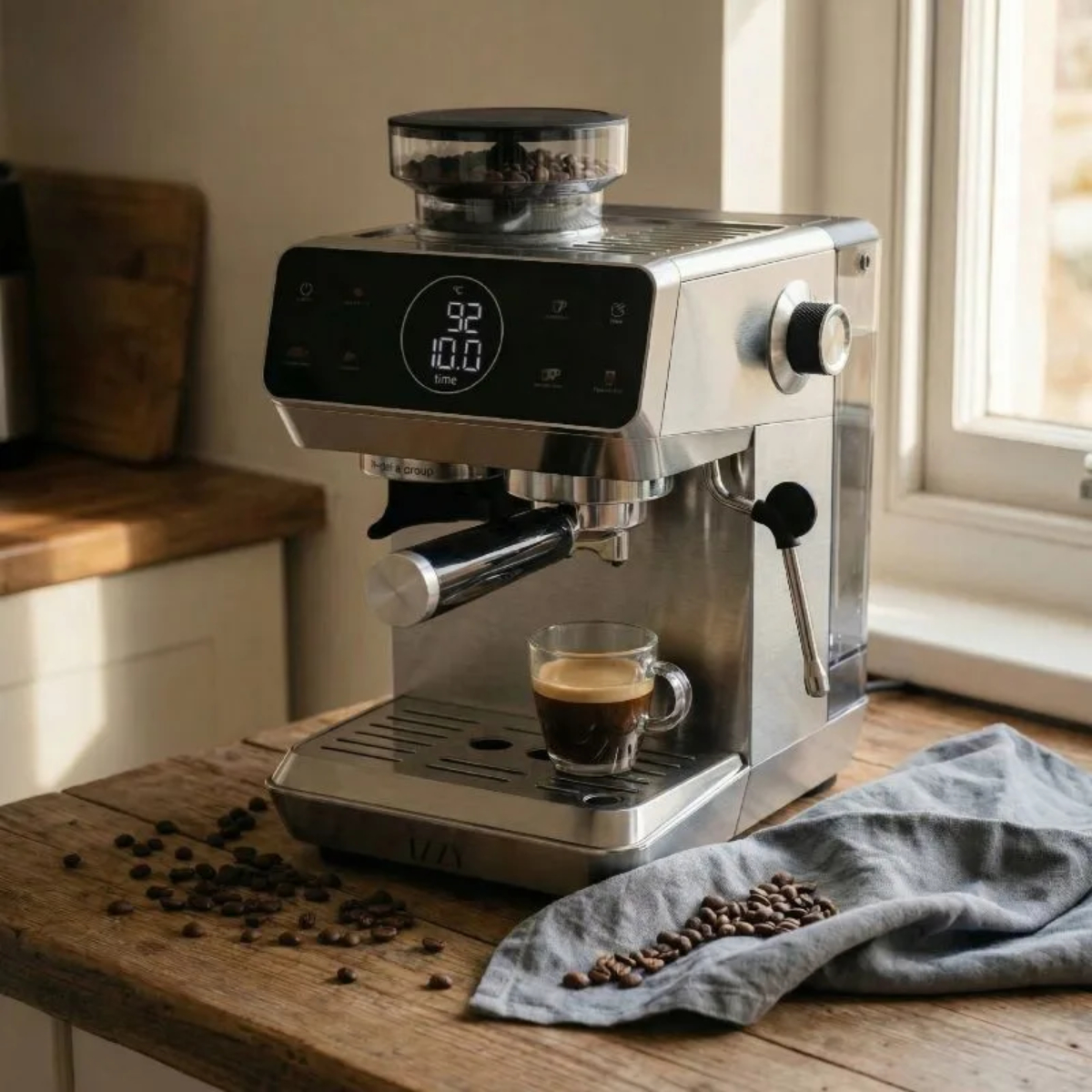 IZZY 225281 IZ-6029 Semi‑Automatic Espresso Machine, Inox | Izzy| Image 4