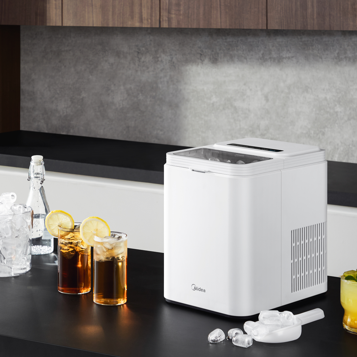 MIDEA MERI12BG01EU Ice Maker Bullet Ice 12kg, Polar White | Midea| Image 8