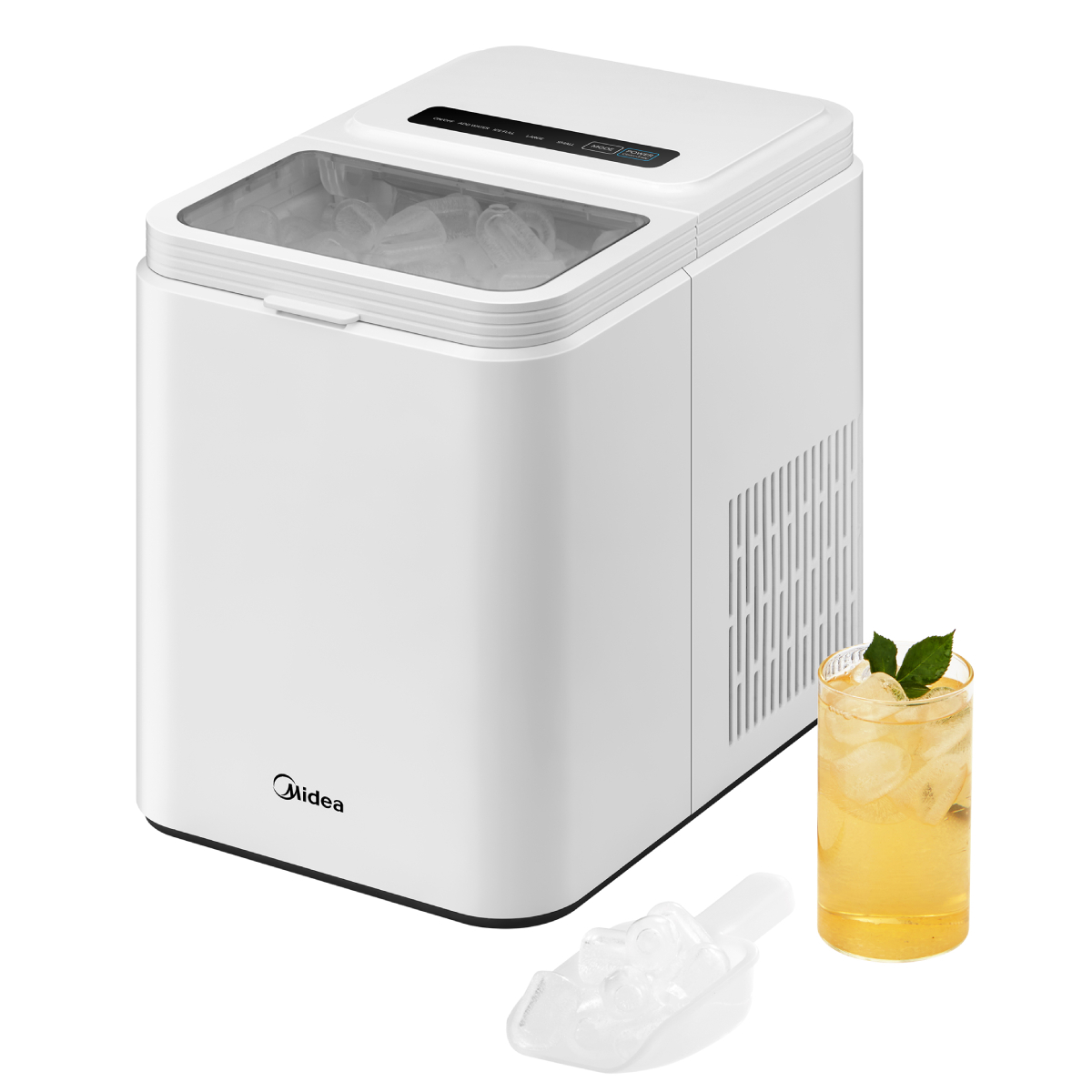 MIDEA MERI12BG01EU Ice Maker Bullet Ice 12kg, Polar White | Midea| Image 7