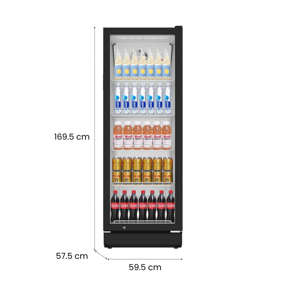 STARCREST SPS-300BK Επαγγελματικό Ψυγείο Βιτρίνα Συντήρησης, Μαύρο product image  | image 7