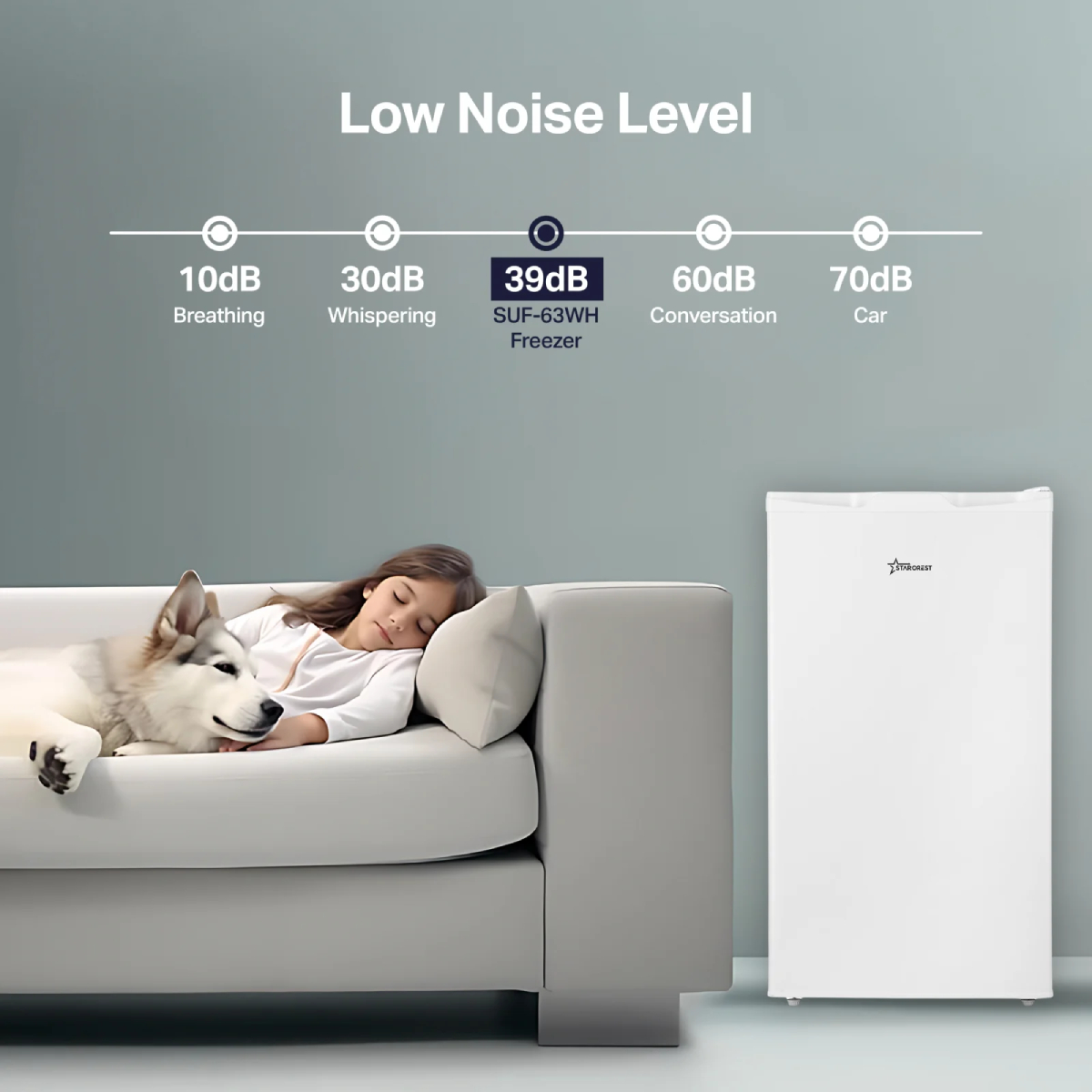 STARCREST SUF-63WH Κατακόρυφος Καταψύκτης, Άσπρο product image  | image 7